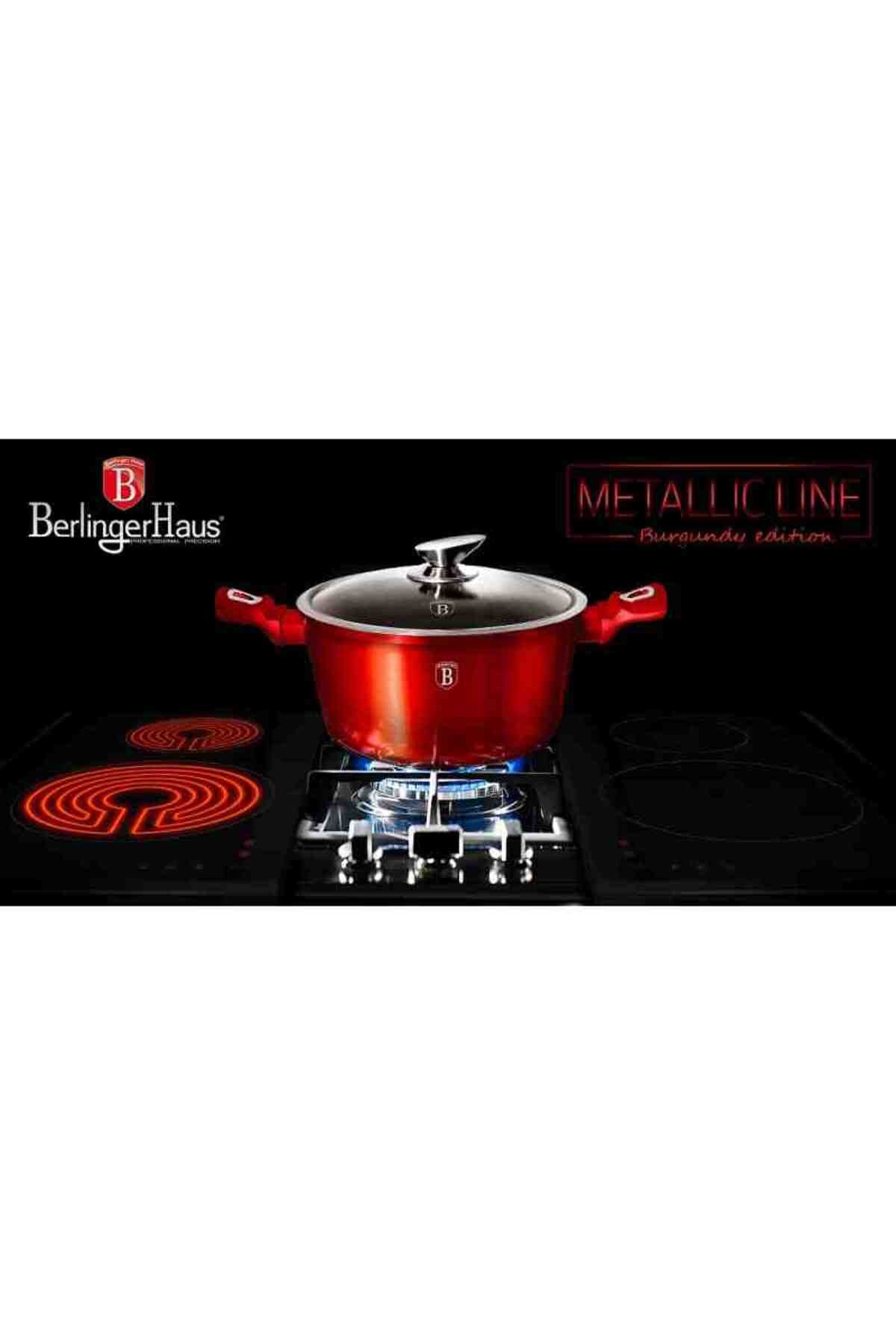 Berlinger-Dinnerware set with removable handle and marble surface 6 pcs Burgundy Metallic Line 7