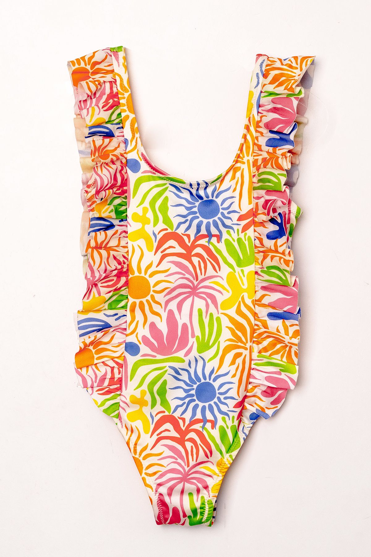 Adasea-Strap Swimsuit with Uv Protection, 5569 Orange Children's Swimsuit 5
