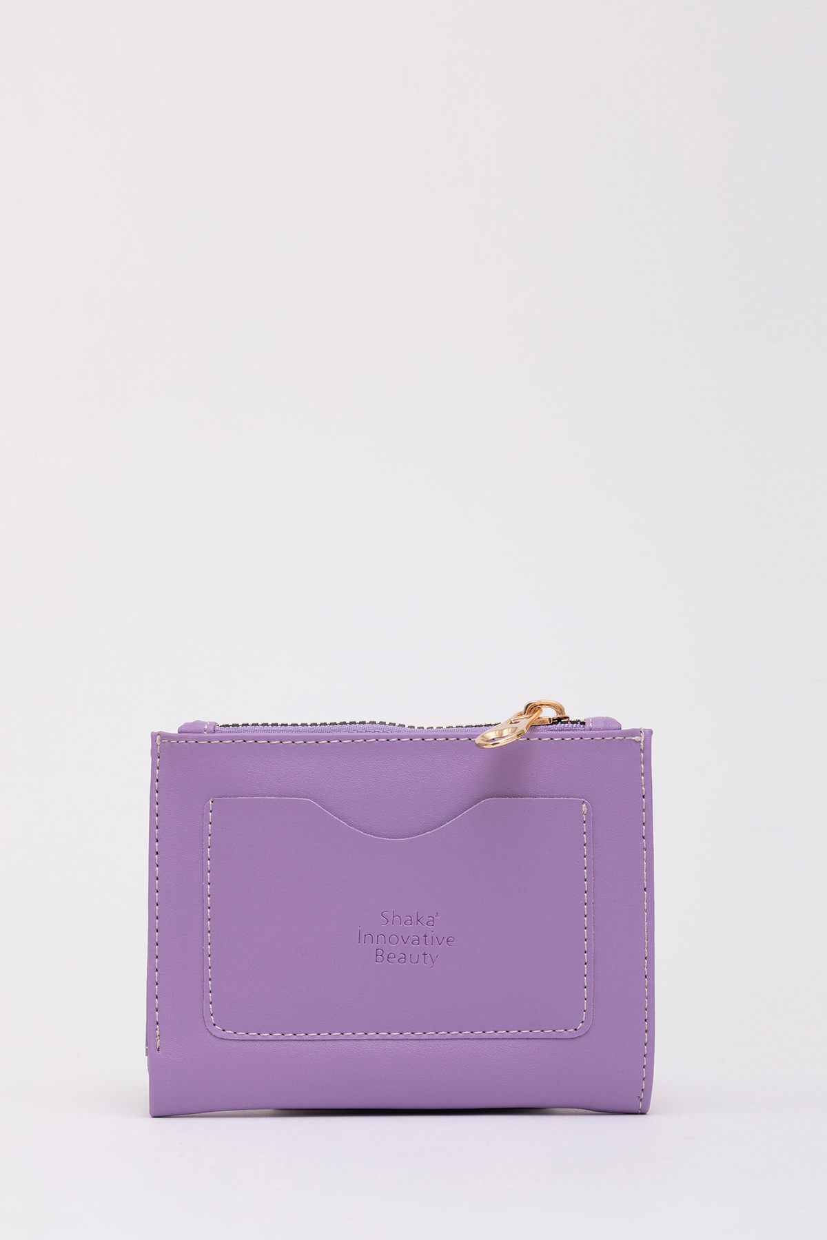 SHAKA-Lilac SHK70 Faux Leather Wallet with Front Pocket, Coin and Paper Money Compartment, Card Holder and Snap Closure 4