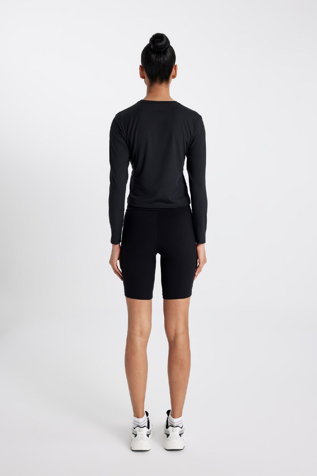 DeFacto-DeFactoFit Biker - Sport Tights B9547AX24SM, Taillennaht 6