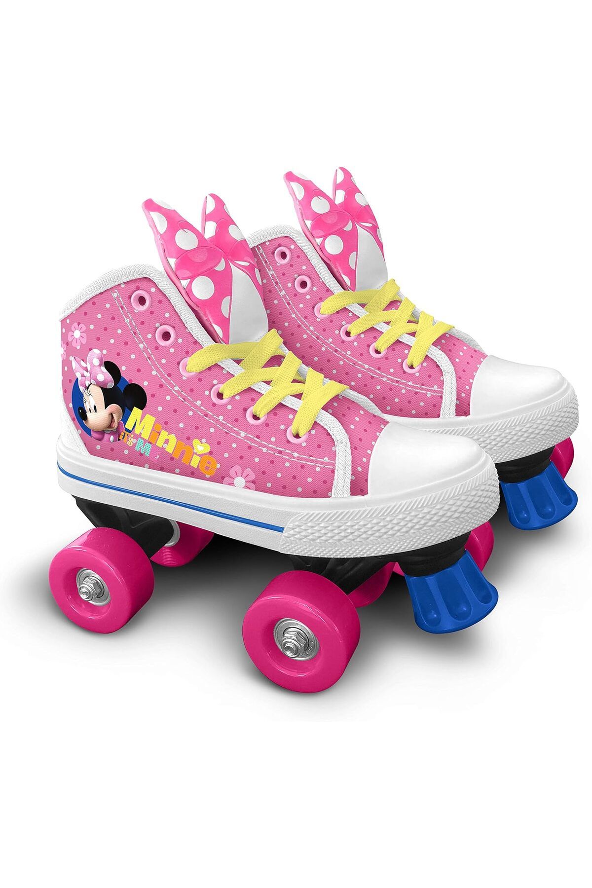 Minnie Mouse Patine Cu Rotile, Multicolor, Inchidere Pe Baza De Siret, Material Textil, Marimea 29, Minnie Mouse - One Size