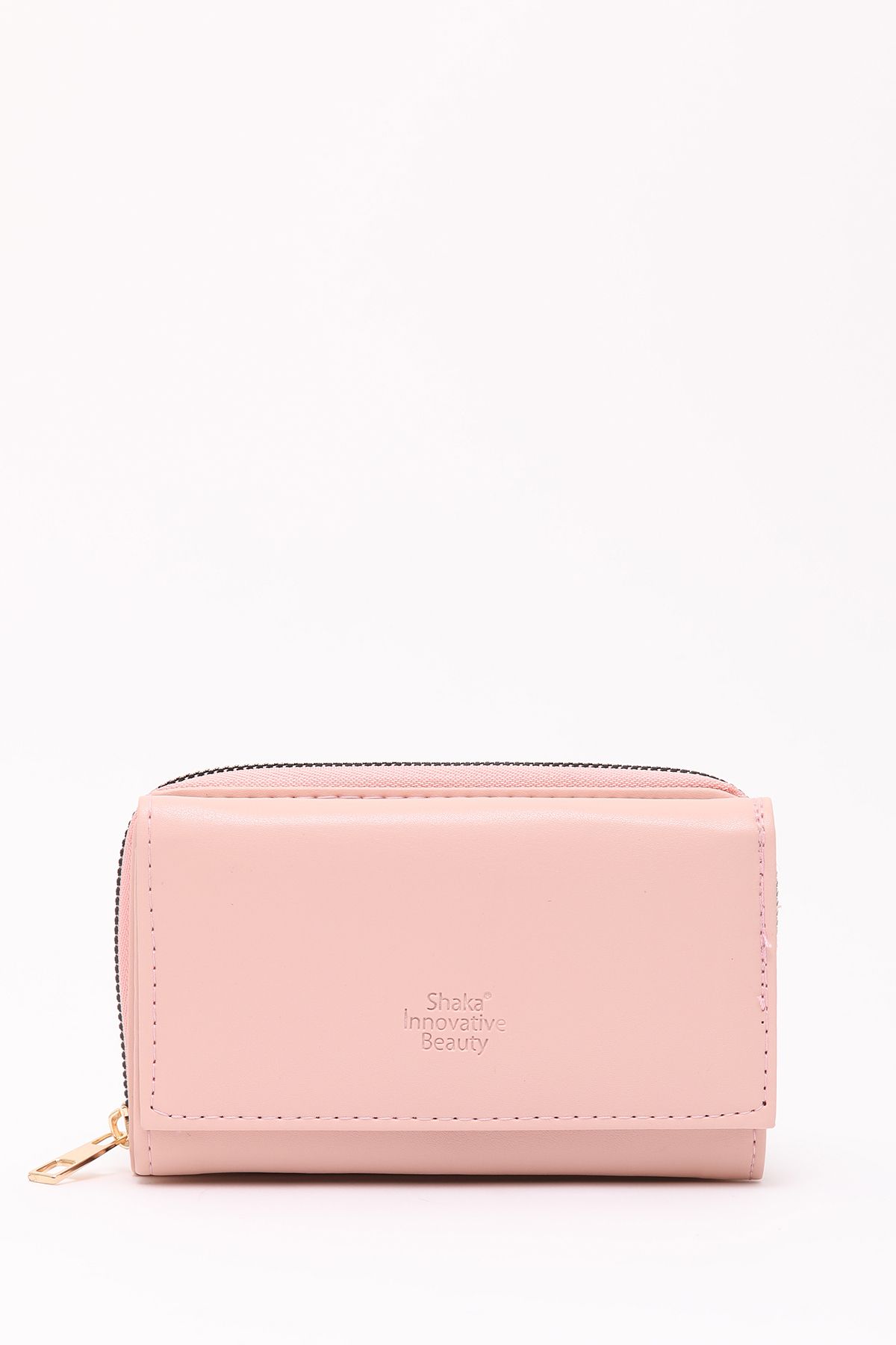 SHAKA-Powder Shk204 Faux Leather 13 Compartments, Card Holder, Paper and Coin Compartment Snap Wallet U:9 E:15 W:4 1
