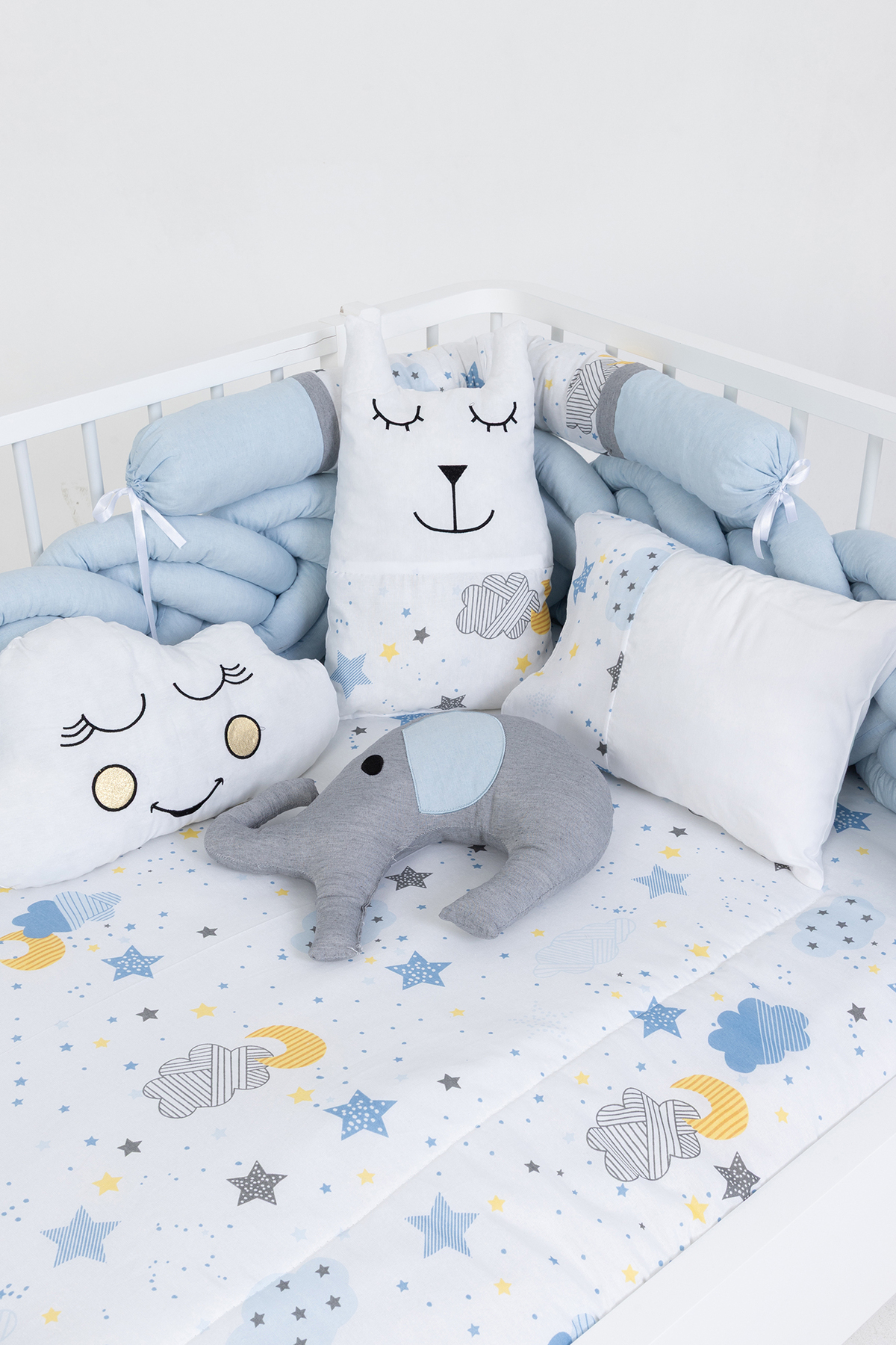 Cozibo Montessori Karyola Uyku Seti 6'lı Örgü 90x190, 100x200 cm fotoğrafı 2 (önizleme)