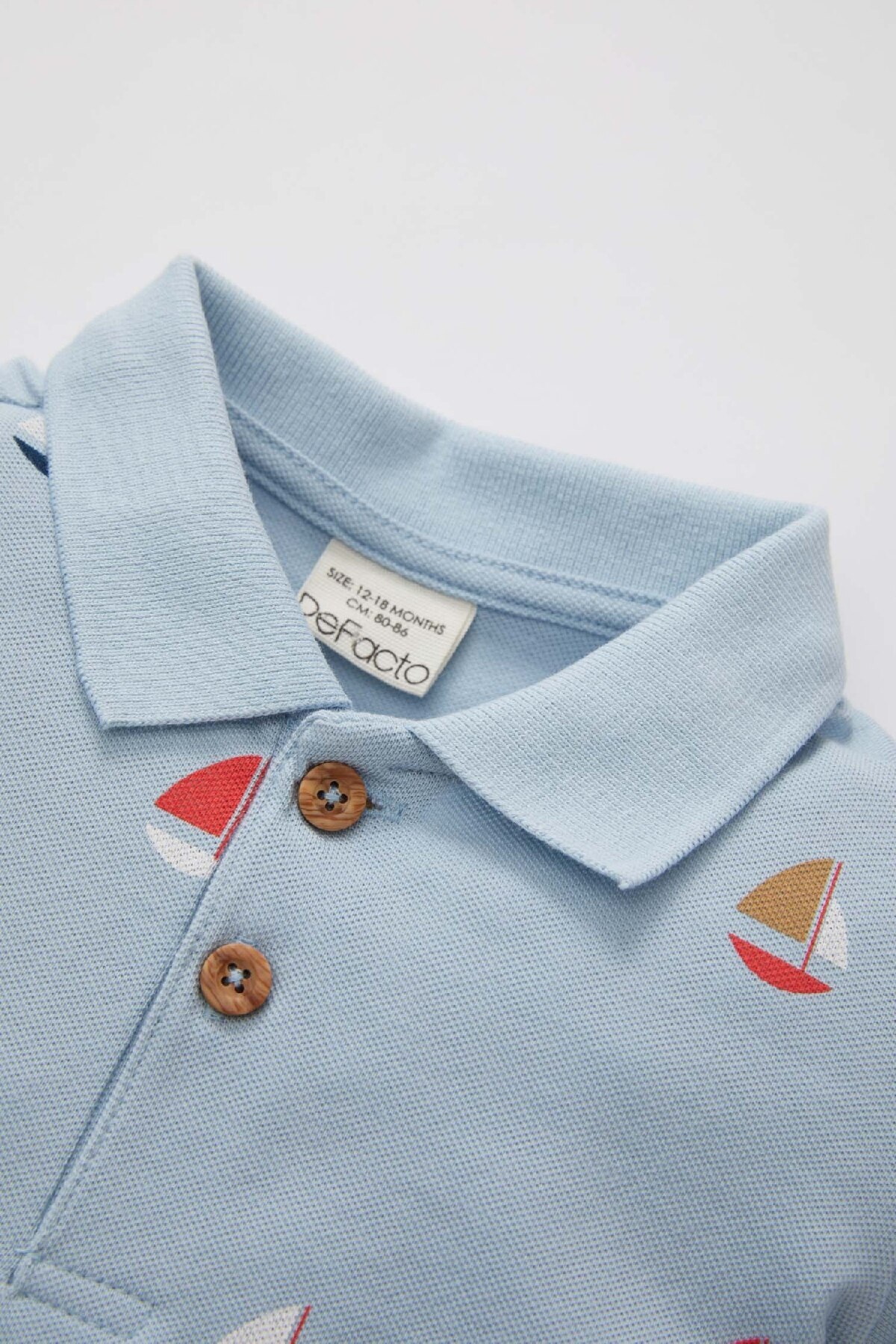 Defacto Erkek Bebek Desenli Pike Kısa Kollu Polo Tişört B9248A524SM fotoğrafı 2 (önizleme)