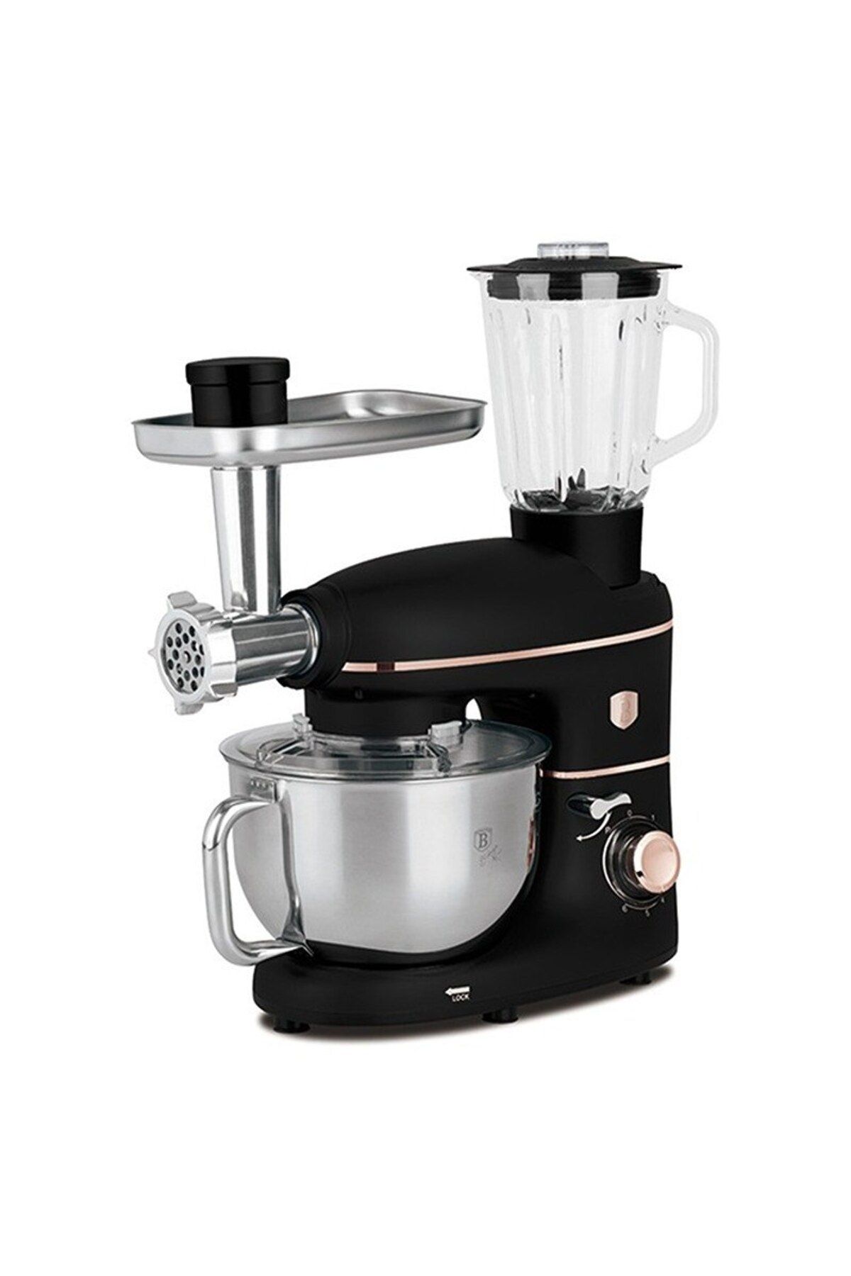 Berlinger Robot De Bucatarie Cu Rasnita Si Mixer 1500 W Black Rose Collection - Mărime unică