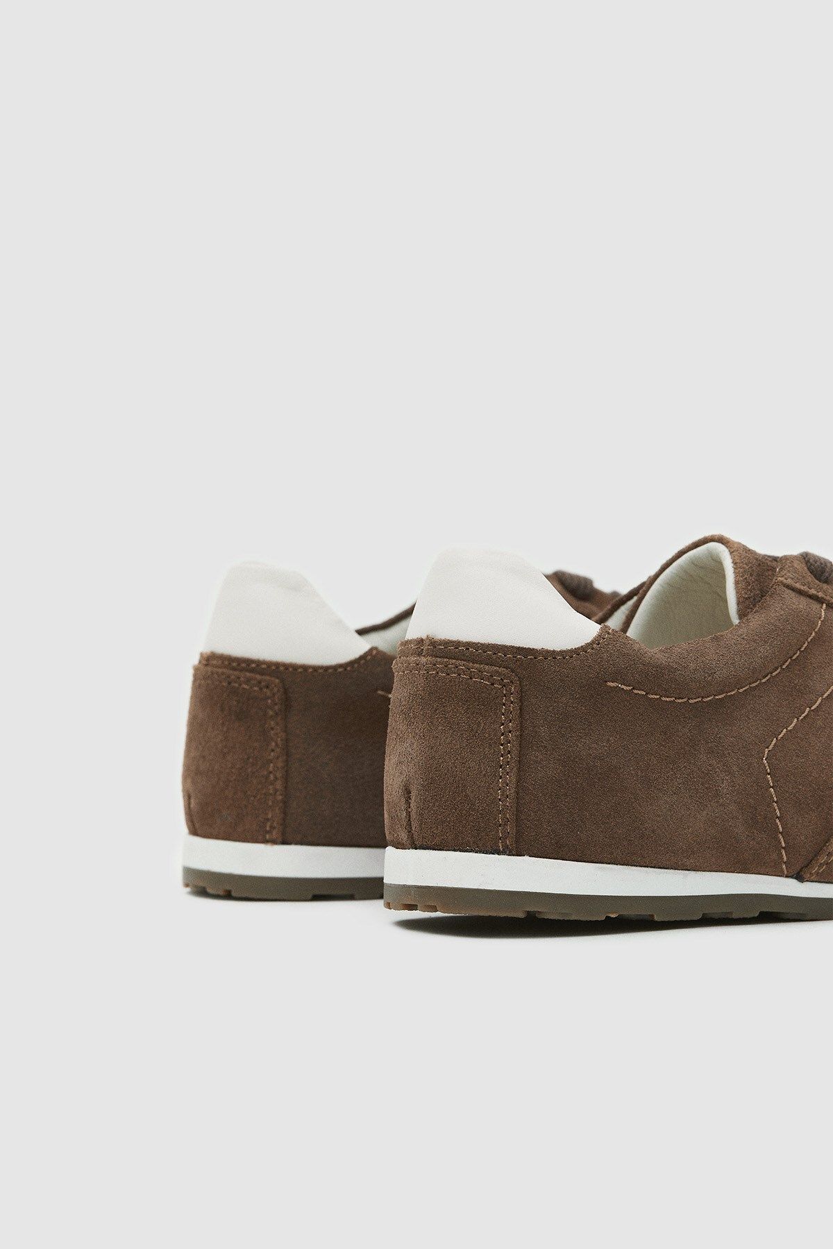 Seniorah-Tan Real Leather Suede Women's Sports Shoes 5