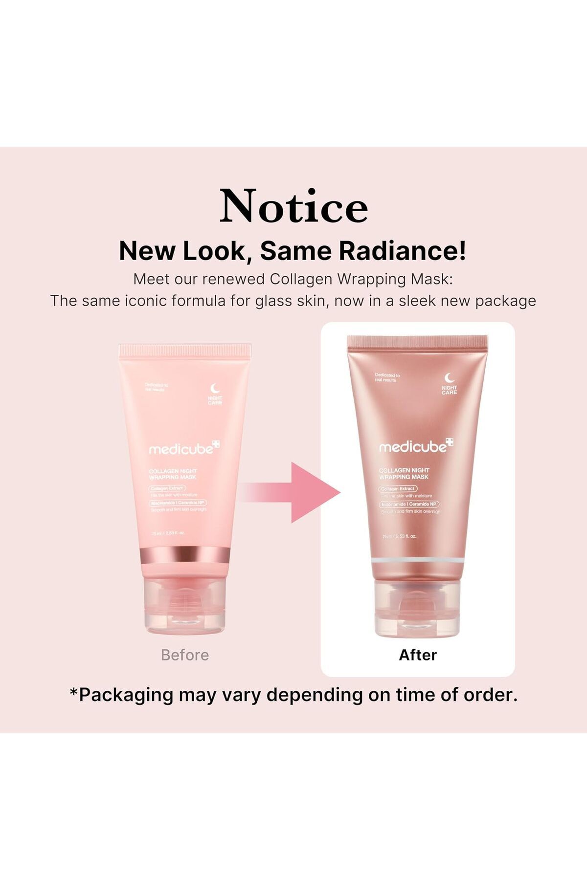 Medicube-75ml Collagen Night Wrapping Mask - Elasticity Protective, Collagen, Peel Off Sleep 2