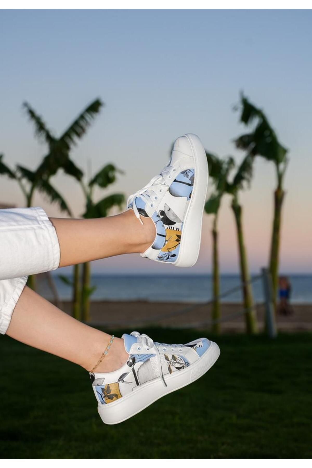 Dogo-Women's Vegan Leather Multicolor Sneakers - Deep Thought with the Deep Design 2