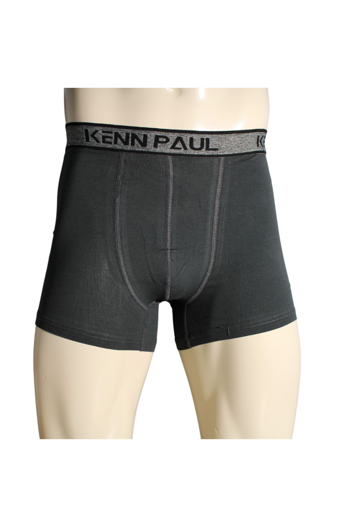 Kennpaul S->6XL Füme Düz Pamuklu Boxer |Büyük Beden| Yumuşak Dayanıklı