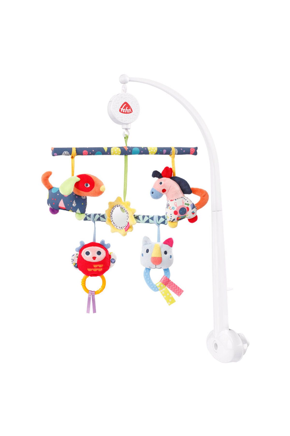 Baby Fehn Carusel Muzical Mobil Cu Activitati - Prietenii Culorilor - One Size