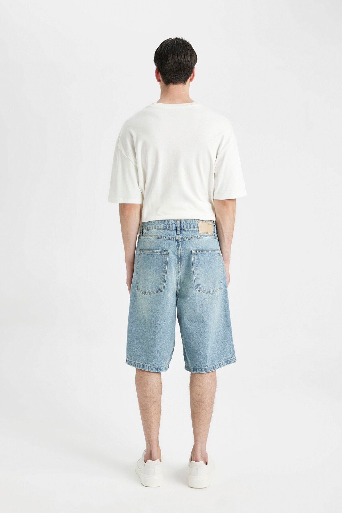 DeFacto-Φαρδύ βερμούδα Jean Shorts - C2048ax24sm 7