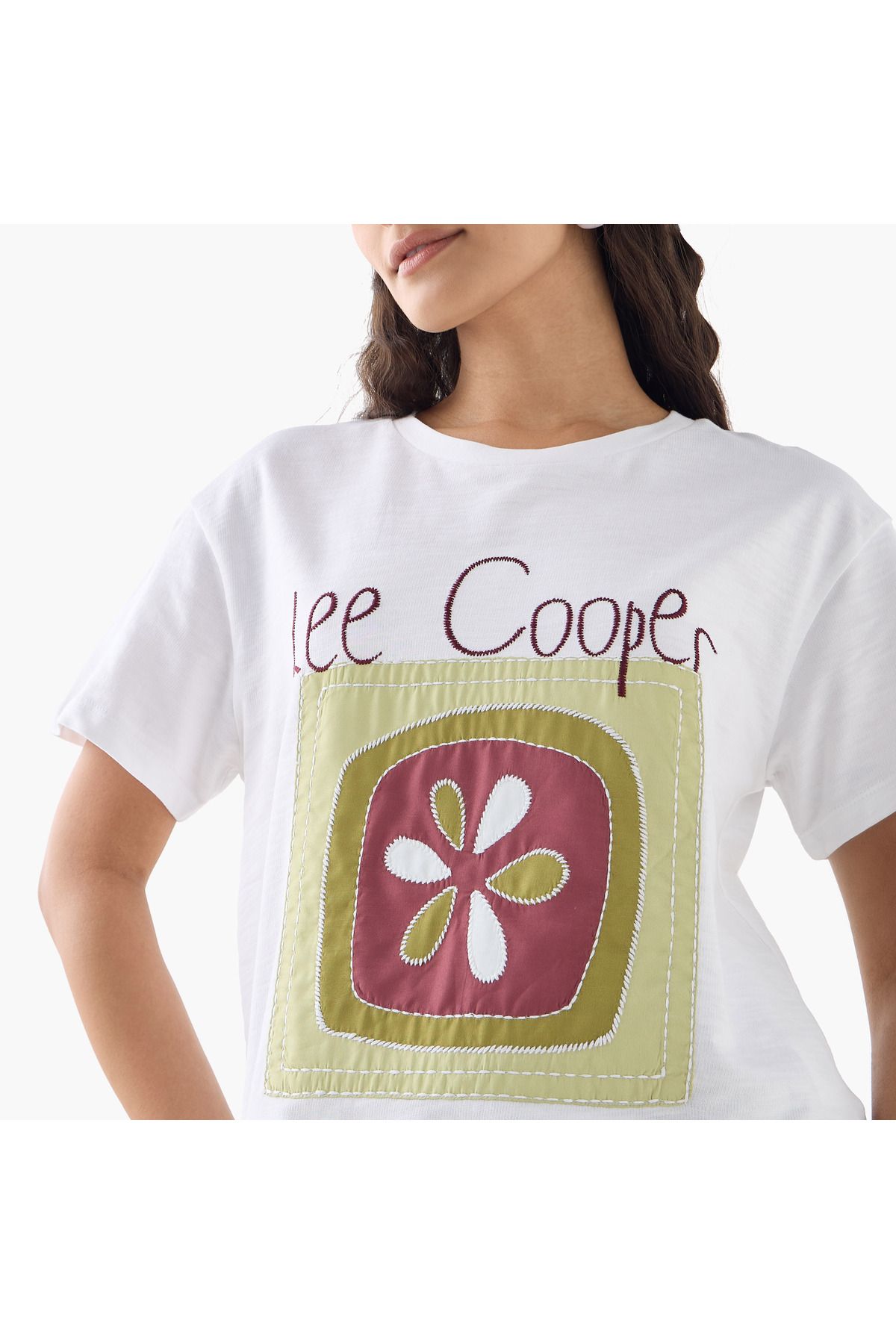 Lee Cooper-Patchwork Detail T-shirt 4