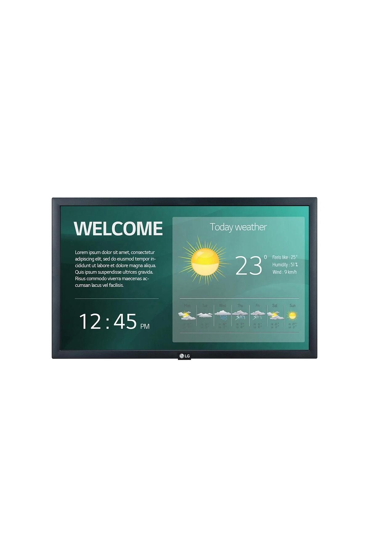 LG-Monitor signage LG, 22, 250nit, 18/7, FHD, panel IPS, E-LED, 12ms, contrast static 1000:1, web 1