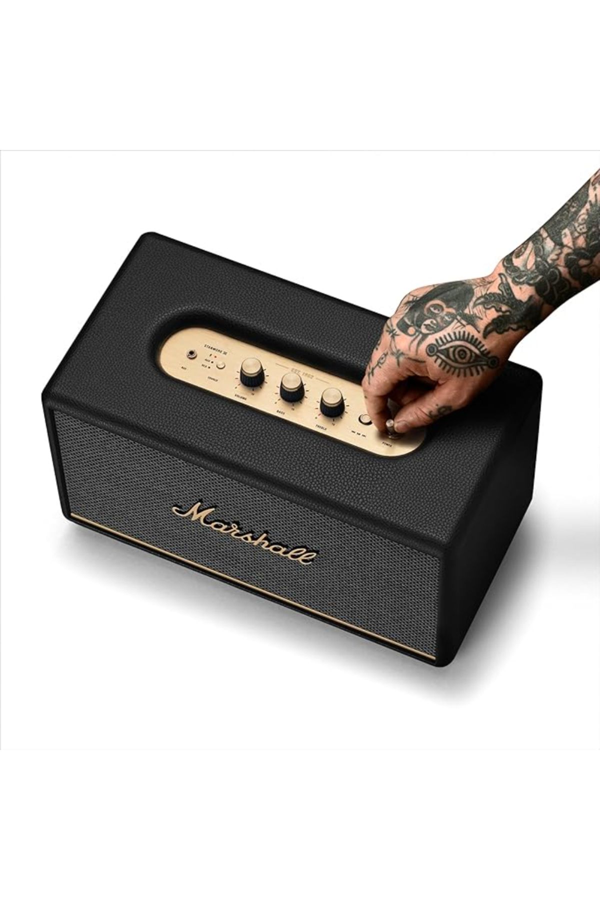 Marshall-Marshall Stanmore III Wireless Stereo Speaker, Bluetooth 5.2, RCA Input, Room-Filling Sound – Black 6