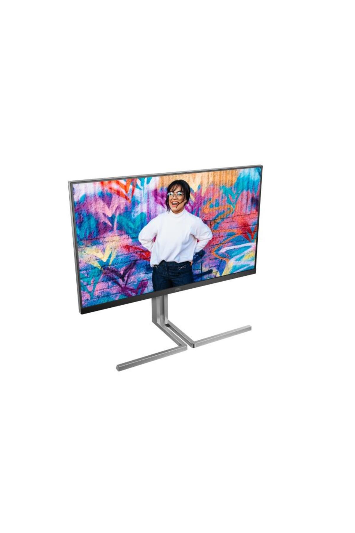 Aoc-Monitor IPS LED UHD HDMI, DisplayPort, Boxe, Pivot, Hz, ms (Negru/Argintiu) 5
