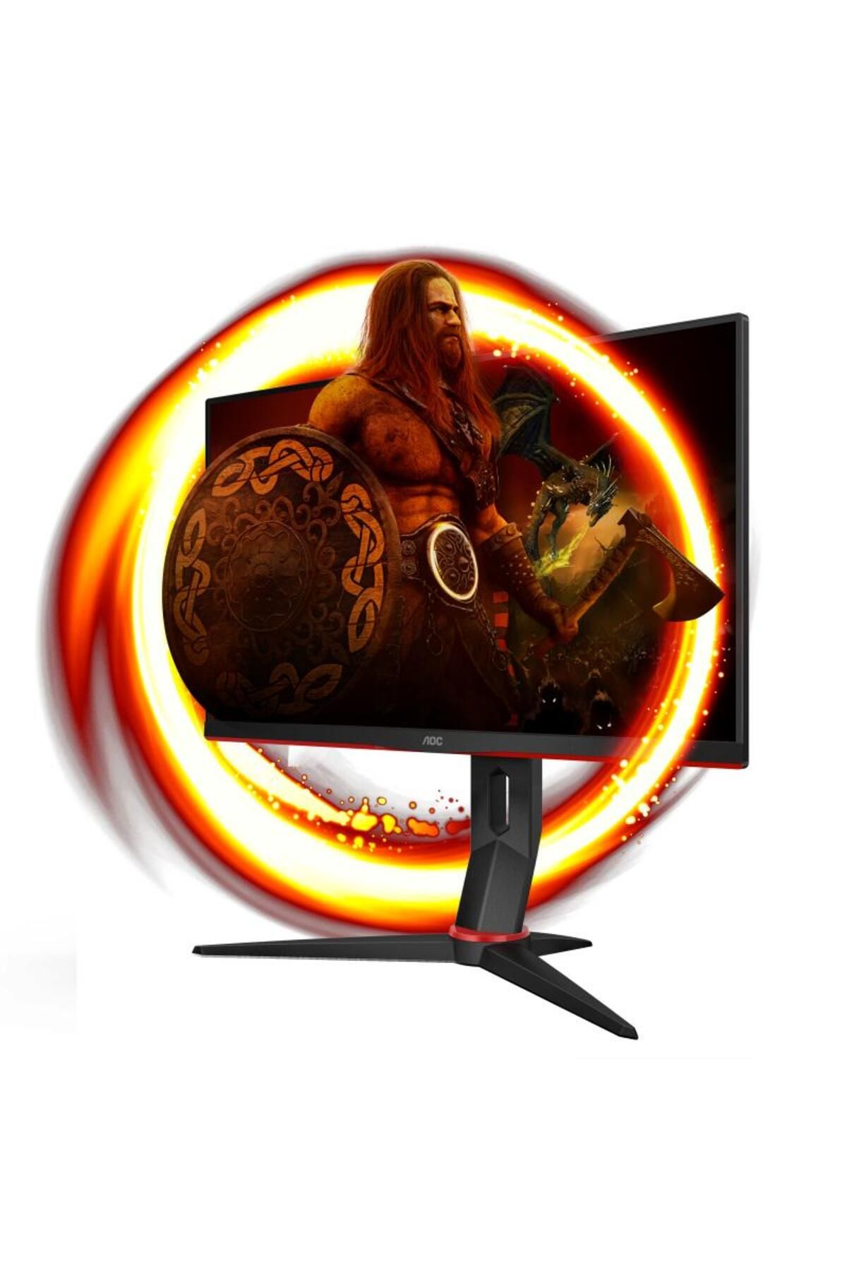 Aoc-Monitor gaming LED IPS AOC 23.8inch, Full HD, DisplayPort, 240Hz, FreeSync Premium, Vesa, Negru/Rosu 5