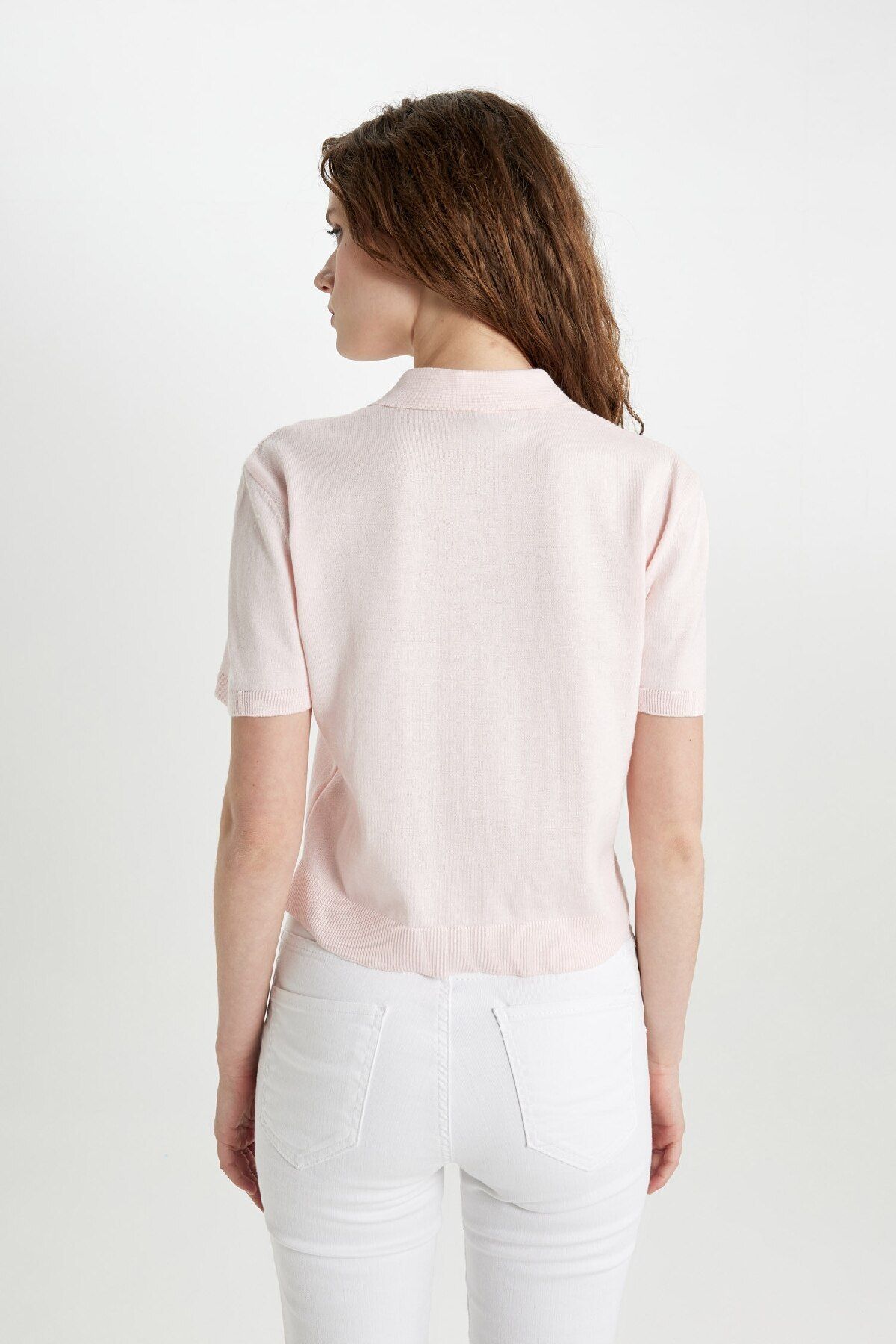 DeFacto-Pletené tričko Polo s krátkým rukávem – Regular Fit C4534ax24sm 5
