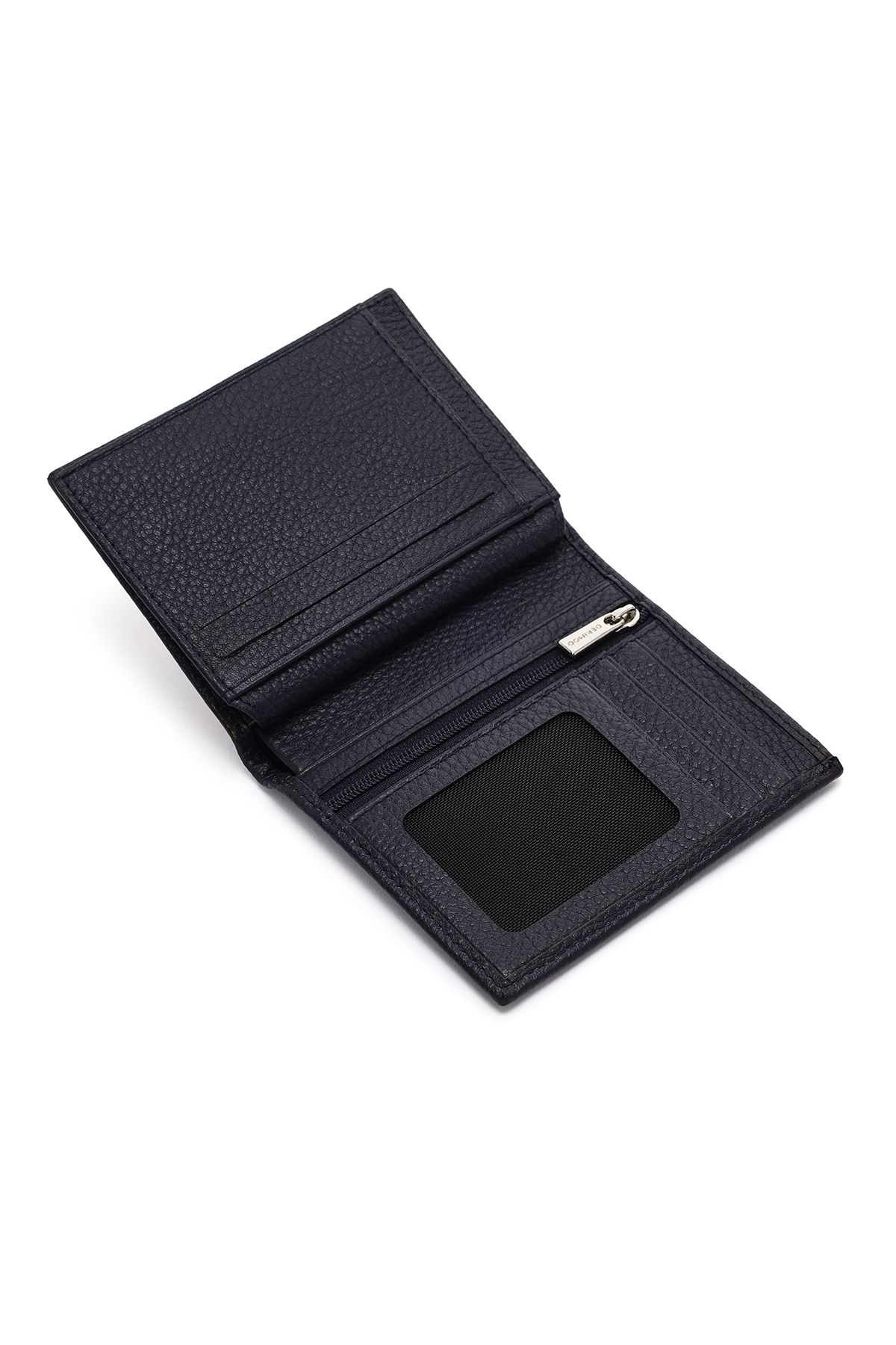 Derimod-Navy Blue Leather Men's Wallet - 000a2d3093ft 6
