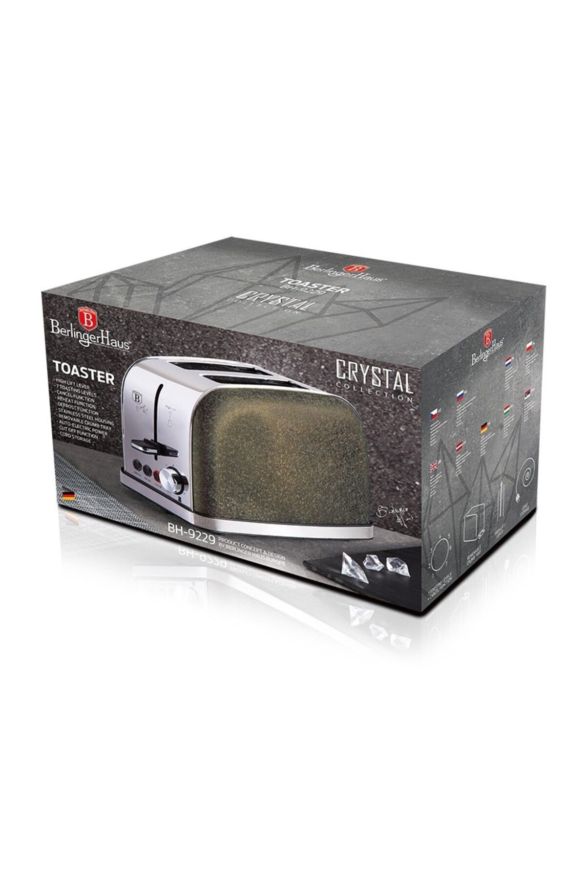 Berlinger-Crystal Collection Stainless Steel Bread Loaf 4