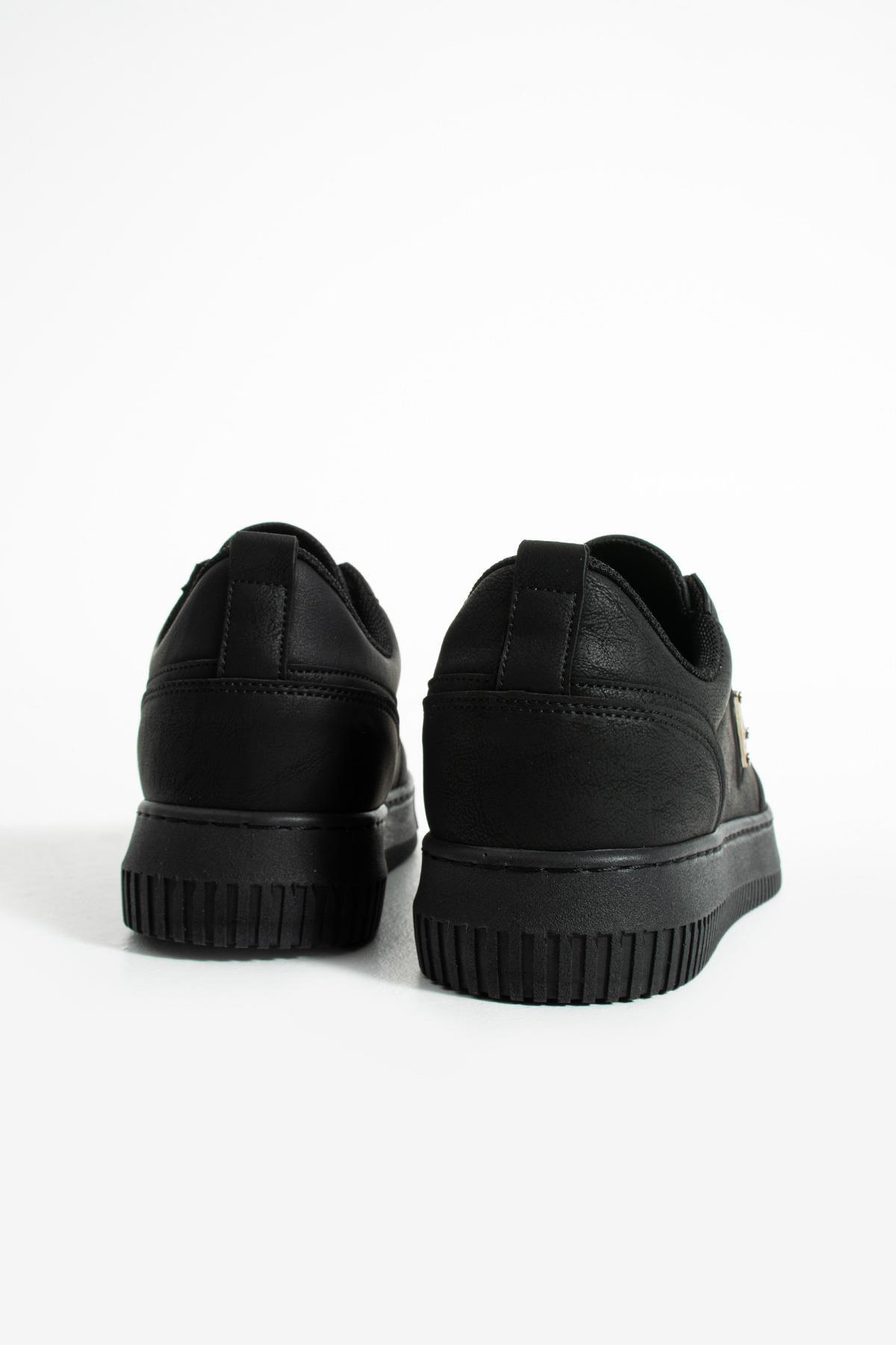 L.A Polo  Kalın Taban Siyah Erkek Snekaer - Görsel 9