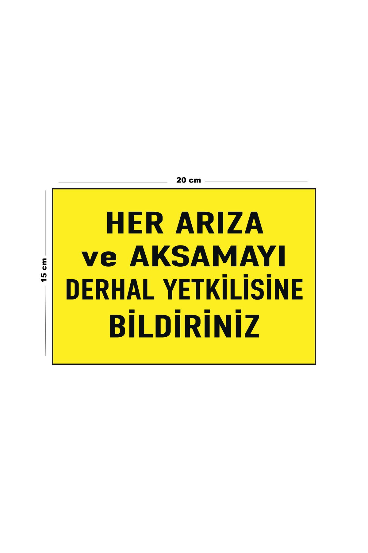 Lucena-Metal Immediately Inform the Competent Authority of Any Fault or Disassembly 15 cm X 20 cm Warning Sign Diversion 1