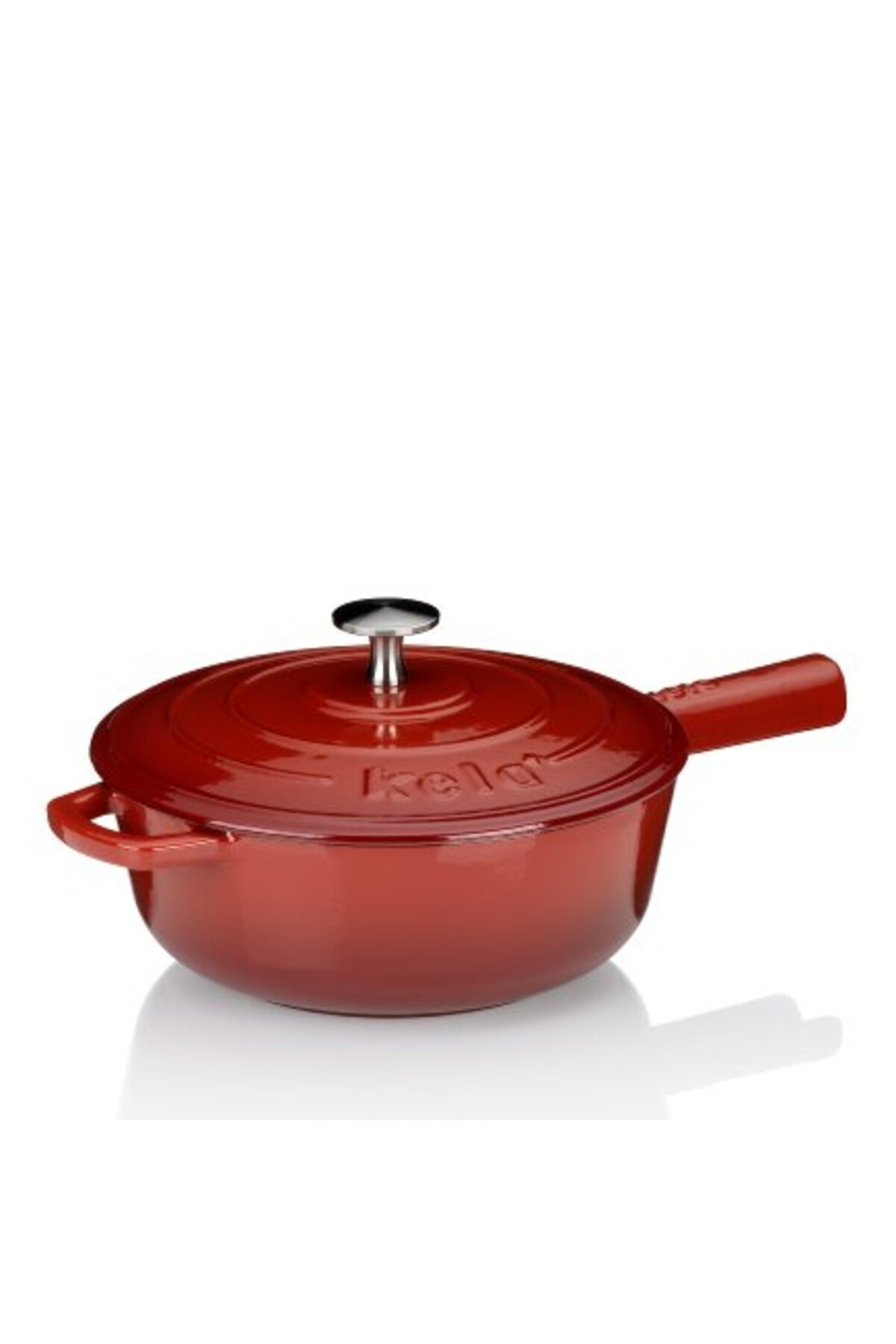 KELA Keck Lang-Cast iron cheese fondue tray CALIDO 1.8 l red 6