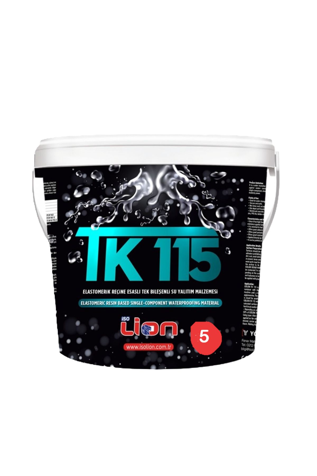 isolion İsolion TK115 Reçine Esaslı Tek Bileşenli Su yalıtım Malzemesi (5-Kilogram)