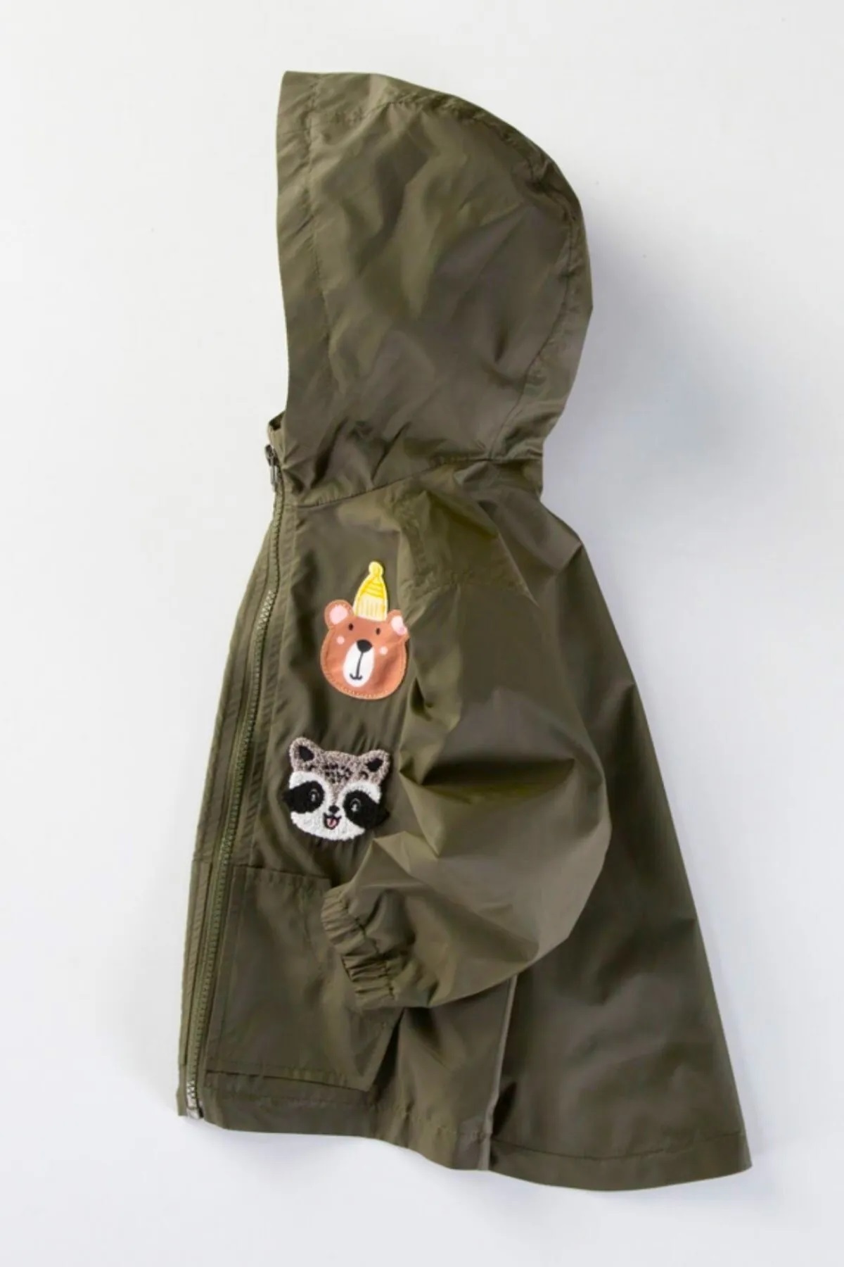 DeKuBaby Yeni Sezon Sevimli Orman Hayvanları Figürlü ,Pamuk Astarlı, Kapüşonlu Çocuk-Bebek Mont Yağmurluk fotoğrafı 2 (önizleme)