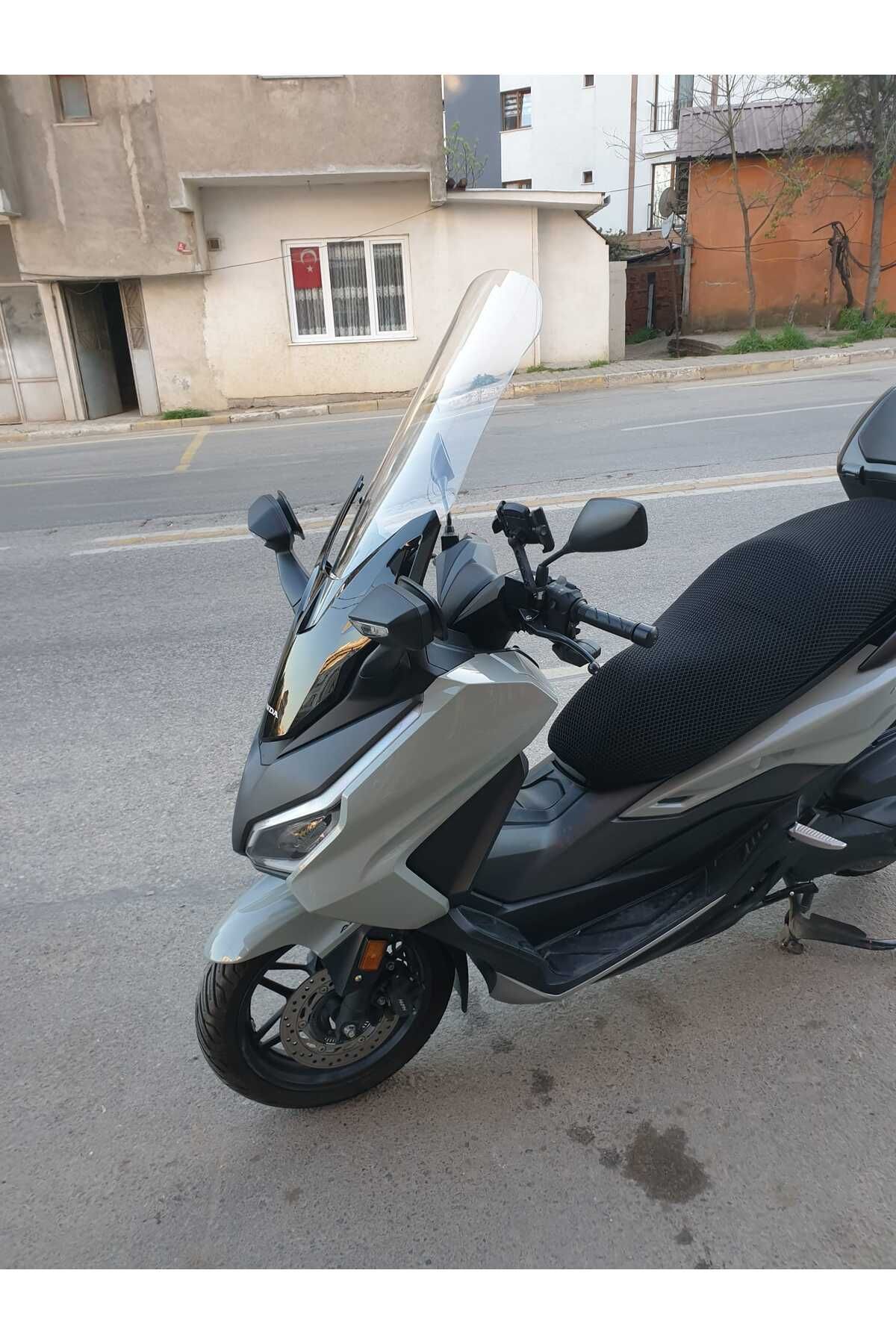 Honda Forza 250 Siperlik Ön Cam 2021-2025 Model 63cm Şeffaf Renkli 4mm UZUN CAM
