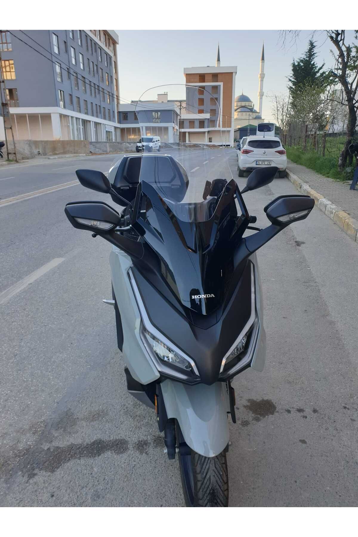 Honda Forza 250 Siperlik Ön Cam 2021-2025 Model 63cm Şeffaf Renkli 4mm UZUN CAM