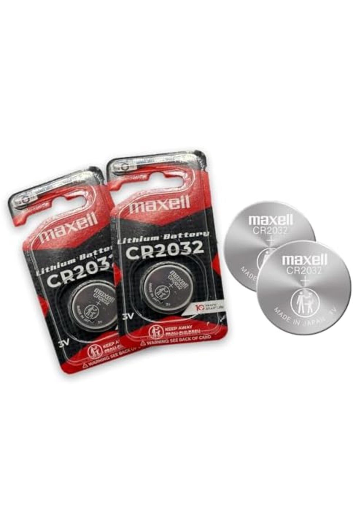 Maxell-Maxell CR2032, Main Battery Master Lithium Coin Cell Battery 3 V Blister Pack of 2 2