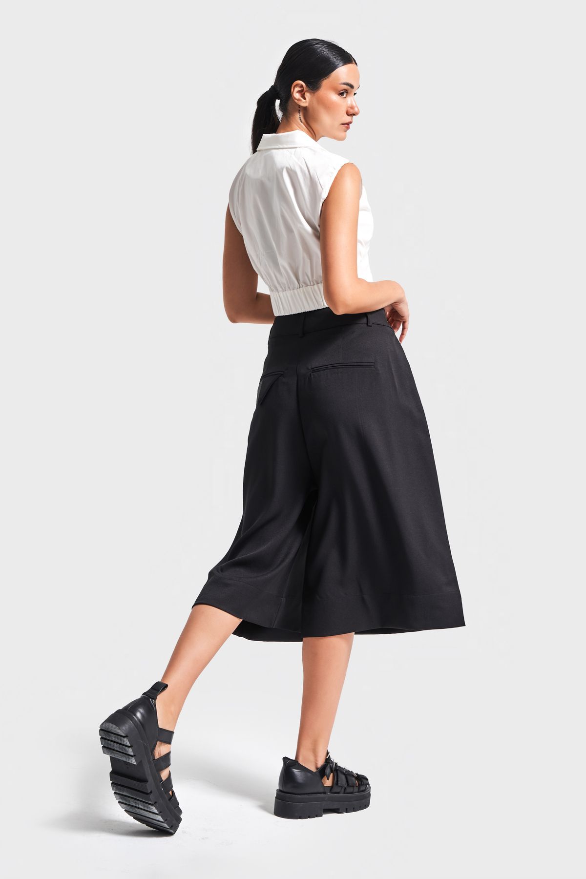 its basic-Skinty Motly Eared Pleated Turbo Racer Turkuluk Pants 4