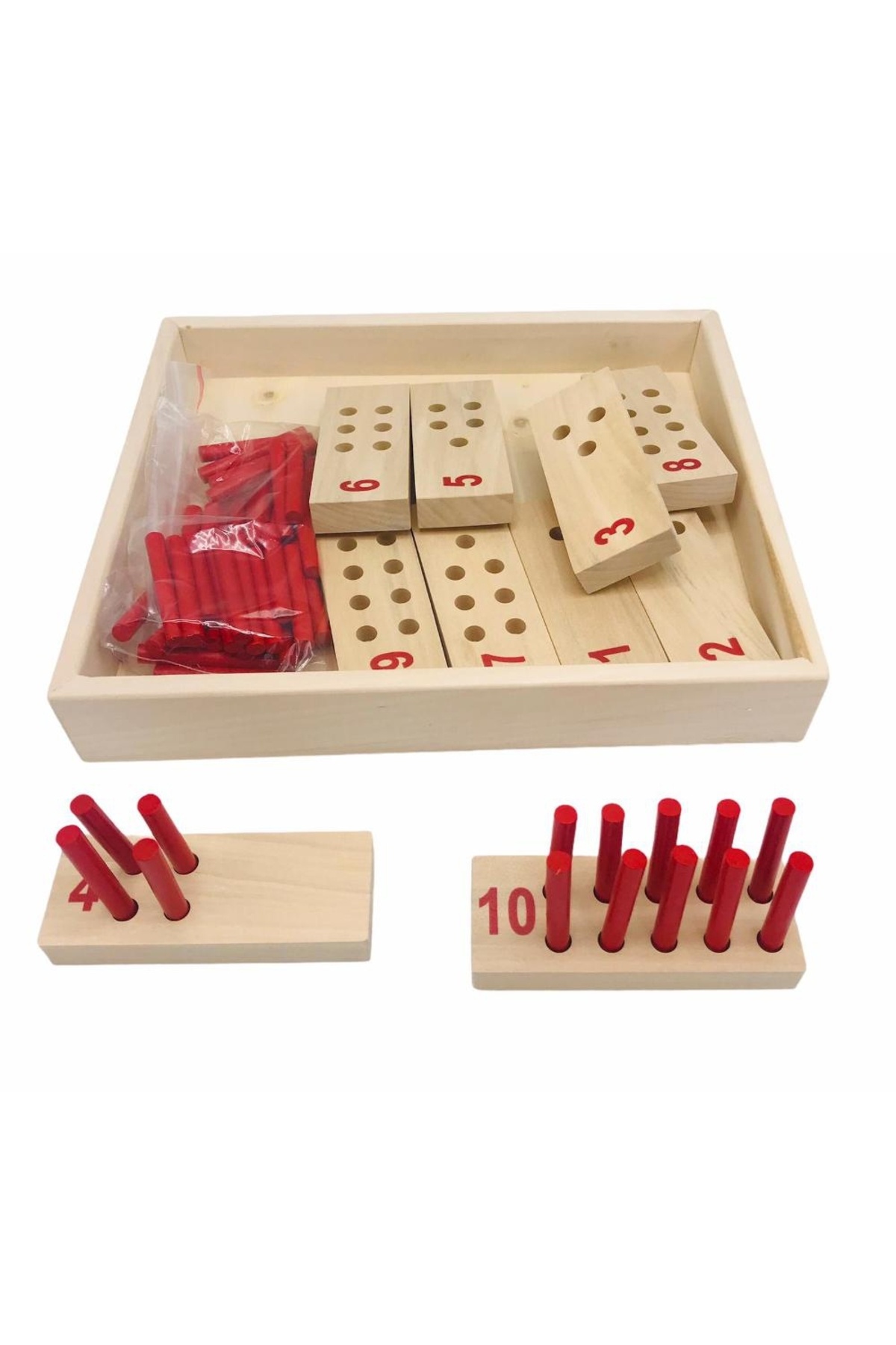 BALATOYZ Montessori Kırmızı Sayı Çubukları fotoğrafı 5 (önizleme)