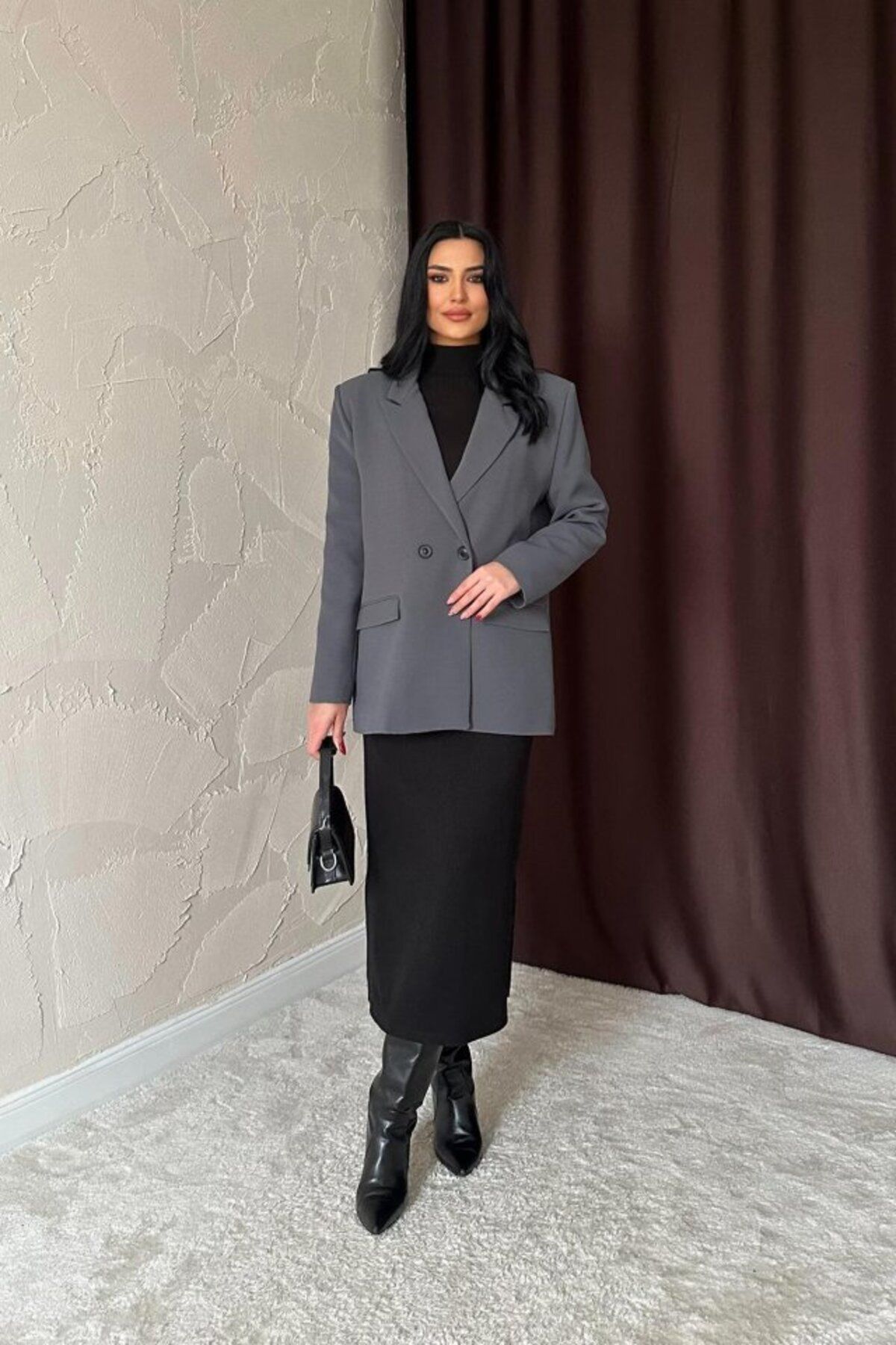 velmorafashion Füme Blazer Ceket
