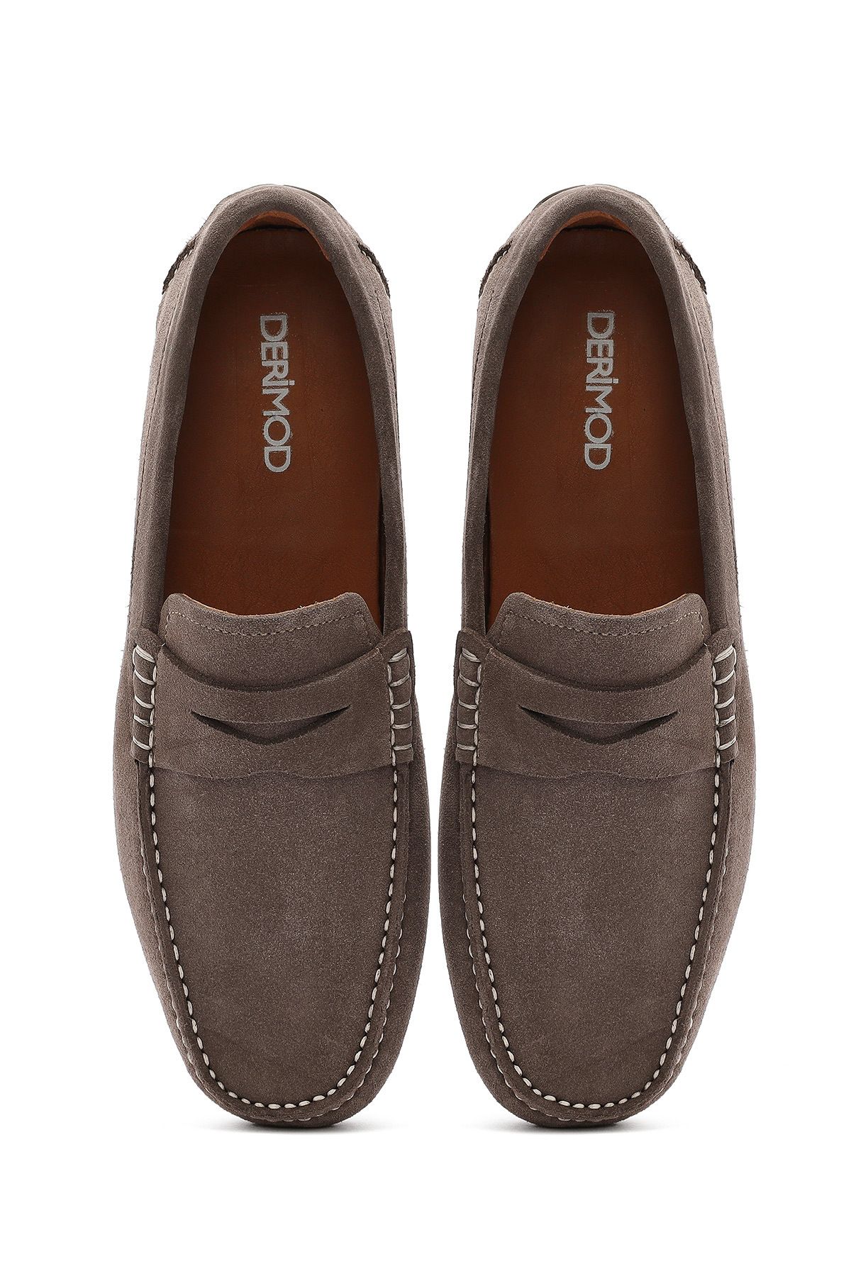 Derimod-Loafer bărbați din piele de căprioară de nurcă 25SFD 630310 7