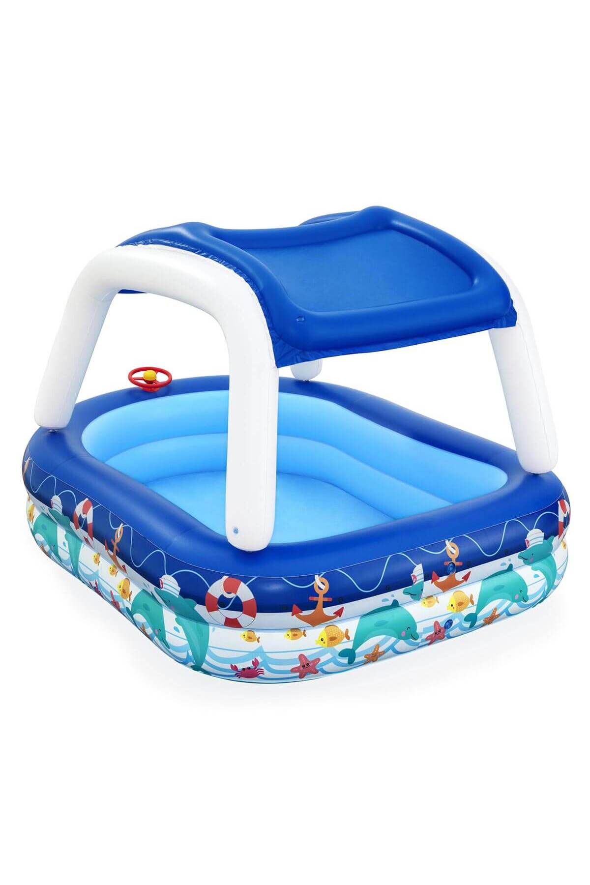 Bestway 2 Halkalı Tenteli Balıklı Şişme Havuz fotoğrafı 3 (önizleme)