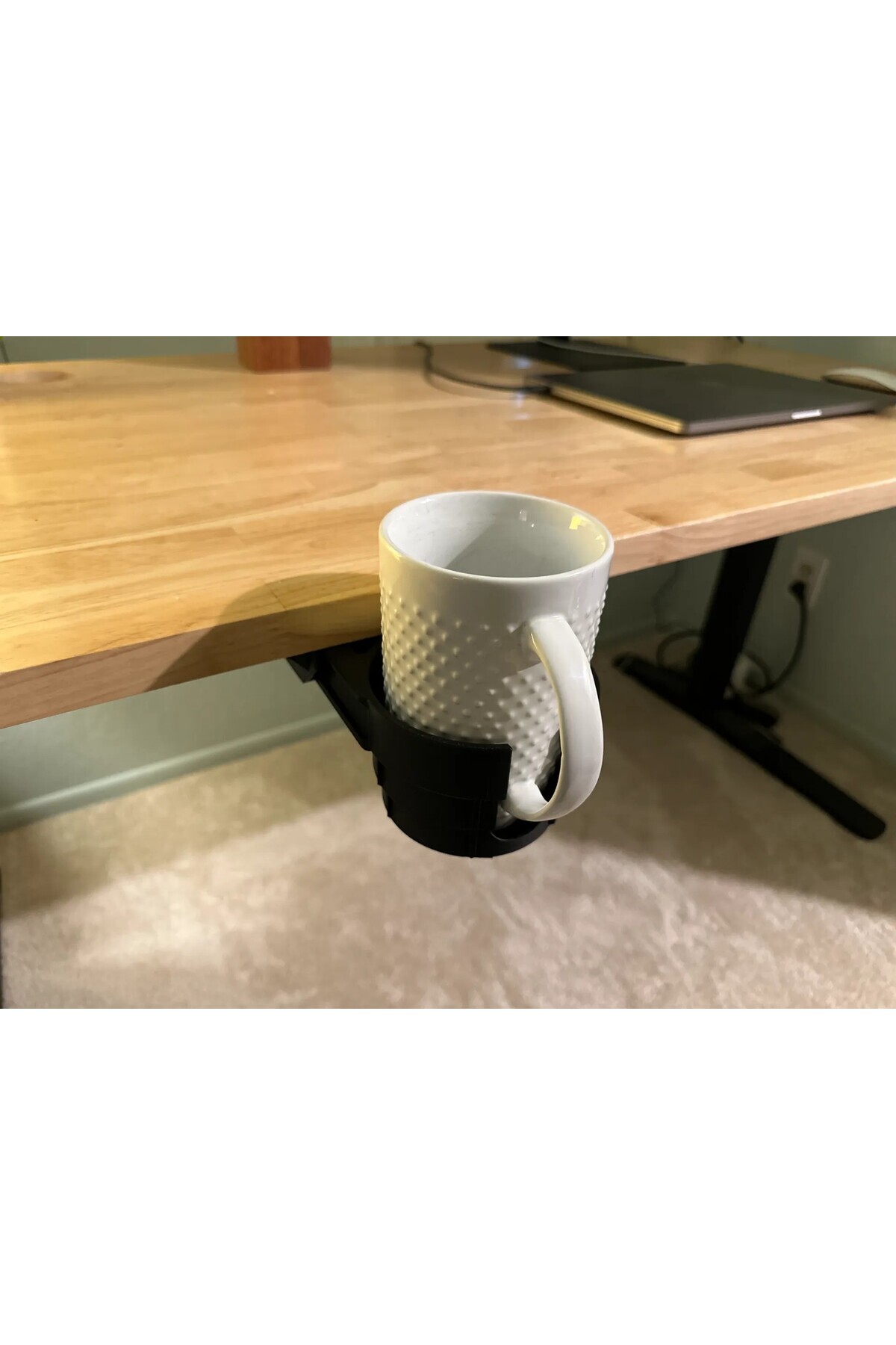Rekatech-Under Desk Cup Holder - Movable and Practical Cup Holder 1