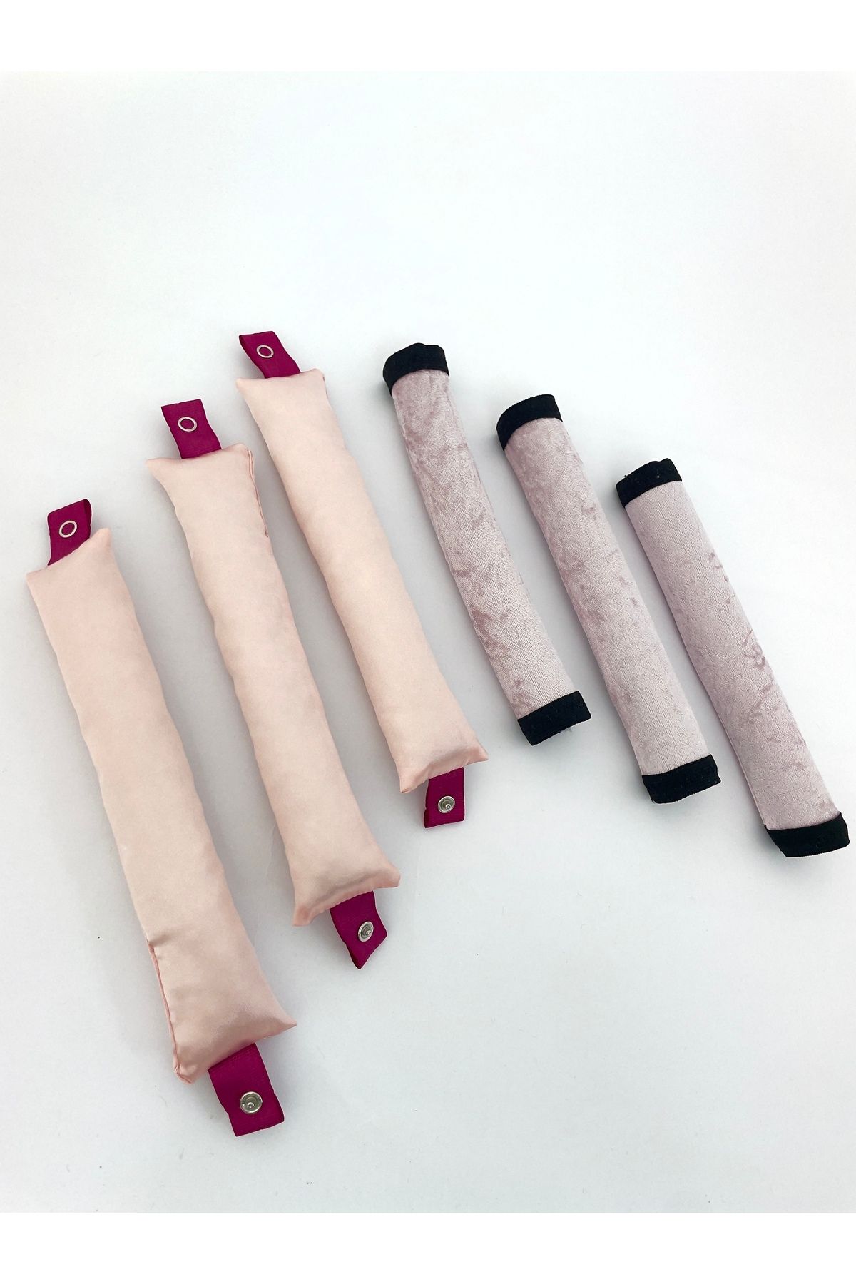 Hem Kadife Hem Saten Saç Şekillendirici Saç Sosisi Velvet Ring 6lı Set (ÇANTA VE TOKA HEDİYELİ)
