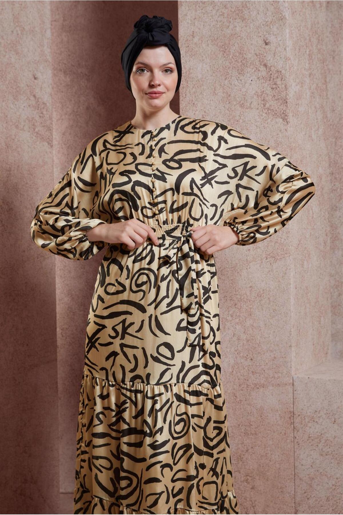 آلوینا پیراهن طرحدار کمربنددار ۴۴۵۰۹ آلوینا پیراهن طرحدار کمربنددار ۴۴۵۰۹