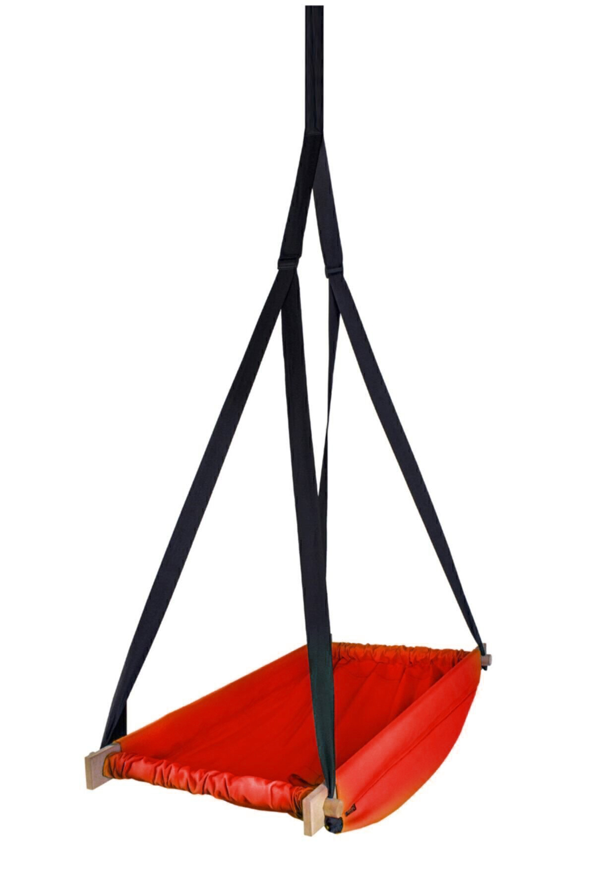 Bundeba Flow Kırmızı Hamak Beşik Ahşap Yaylı Zıpzıp Hoppala Tavana Asılan Hamak Salıncak Bebek Yatağı fotoğrafı 6 (önizleme)