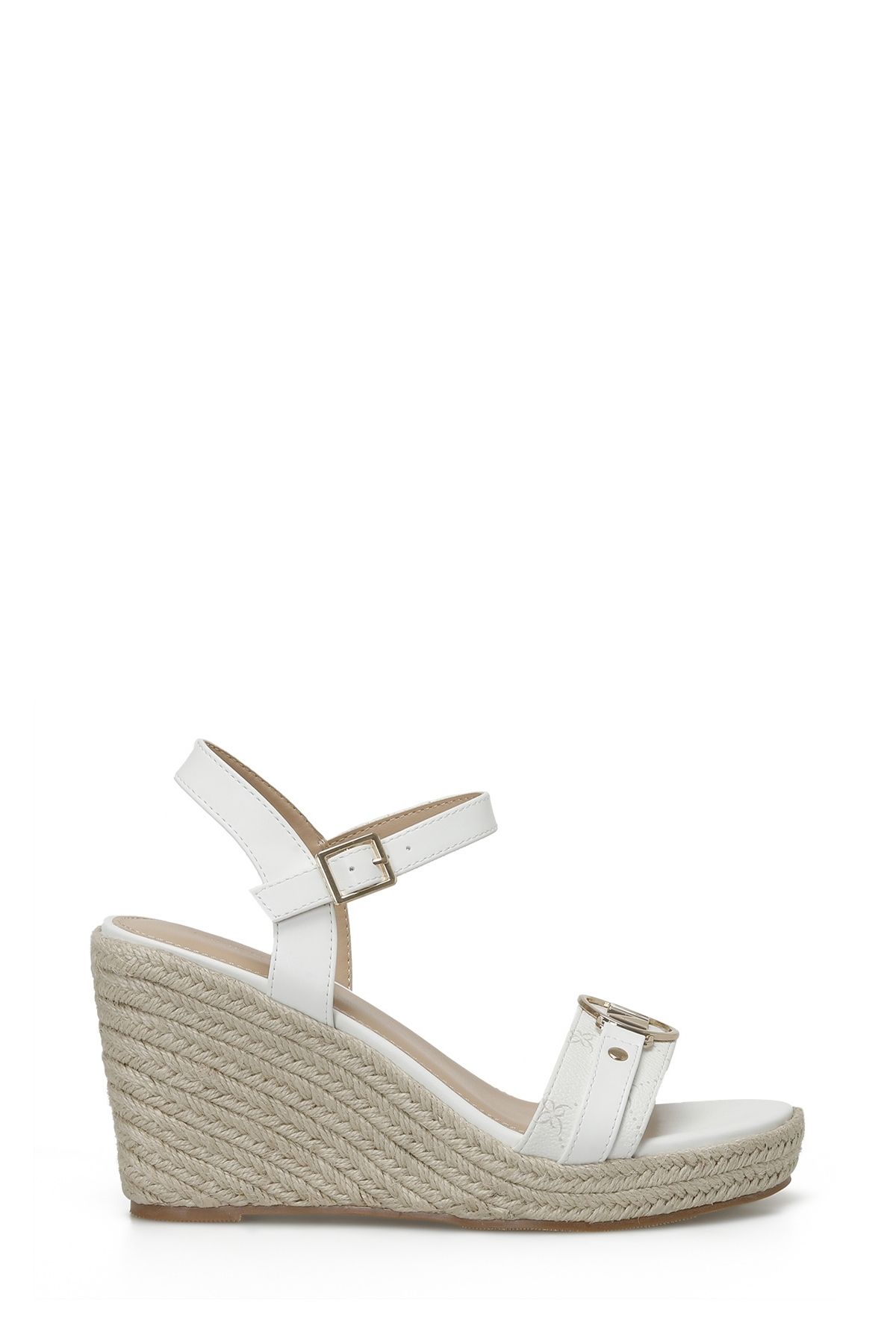 صندل پاشنه دار زنانه سفید OPRENA 4FX Nine West