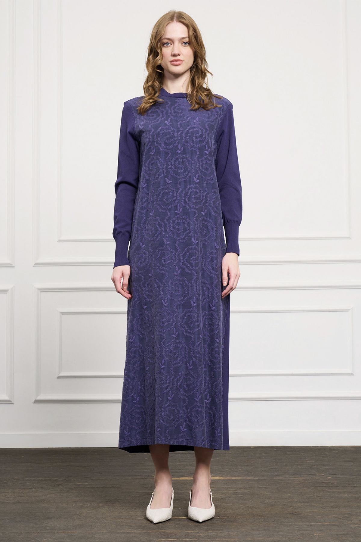 Nuss-Motive Dress - 2061 Nickname No: Alaca Blue 2
