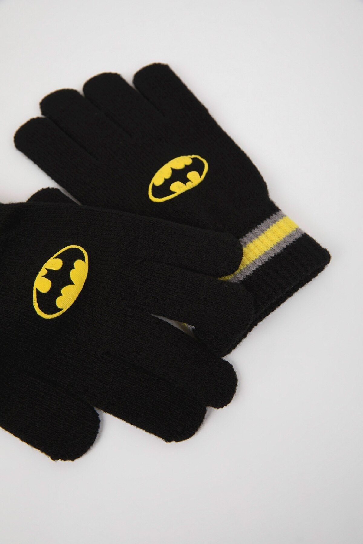 DeFacto-Rękawiczki chłopięce Batman Knitwear V1059A624Wn 3