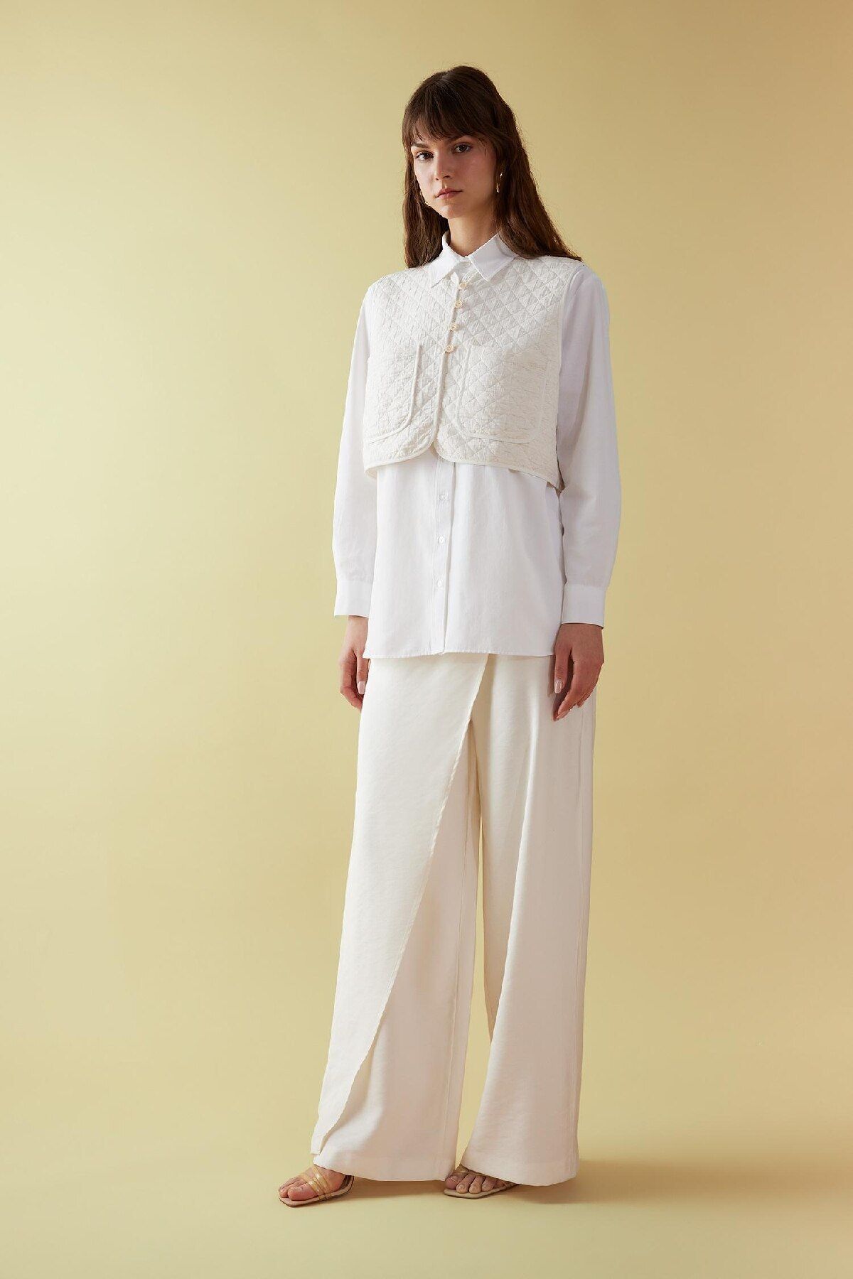 پیراهن آستین بلند Relax Fit Poplin تونیک C6964AX24SM Defacto