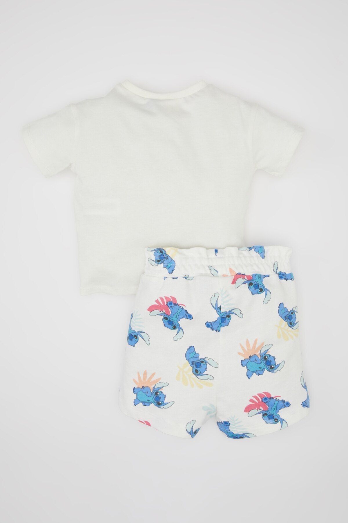 DeFacto-Disney Lilo & Stitch Baby Girls 2-Piece Set - Crew Neck Short Sleeve T-Shirt and Shorts C5456A524Sm 6