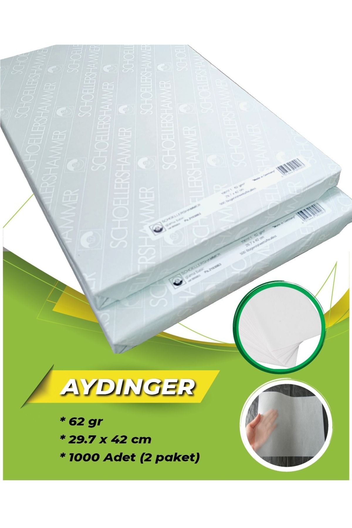 Kırçova Tekstil Aydınger Kağıdı A3 62 gr 25'li 1 Paket Eskiz Kağıdı Artline Teknik Çizim Kalemi Drawing System 5 Ade
