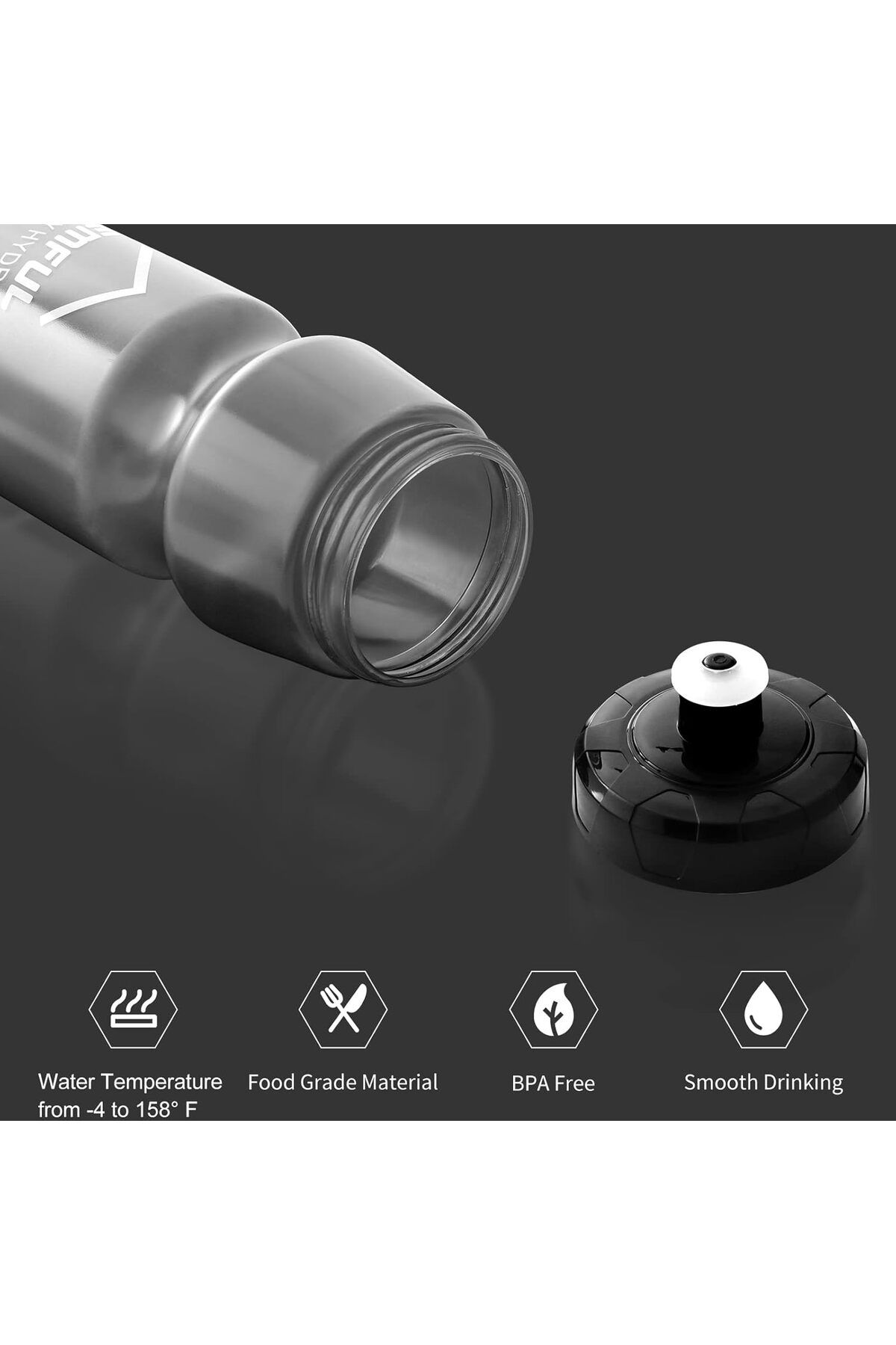 قمقمه و فلاسک دوچرخه GEMFULUL BIKE BOTTLE BPA حاوی سازگار با محیط زیست قابل استفاده مجدد هوای فضای باز نیست Lattafa