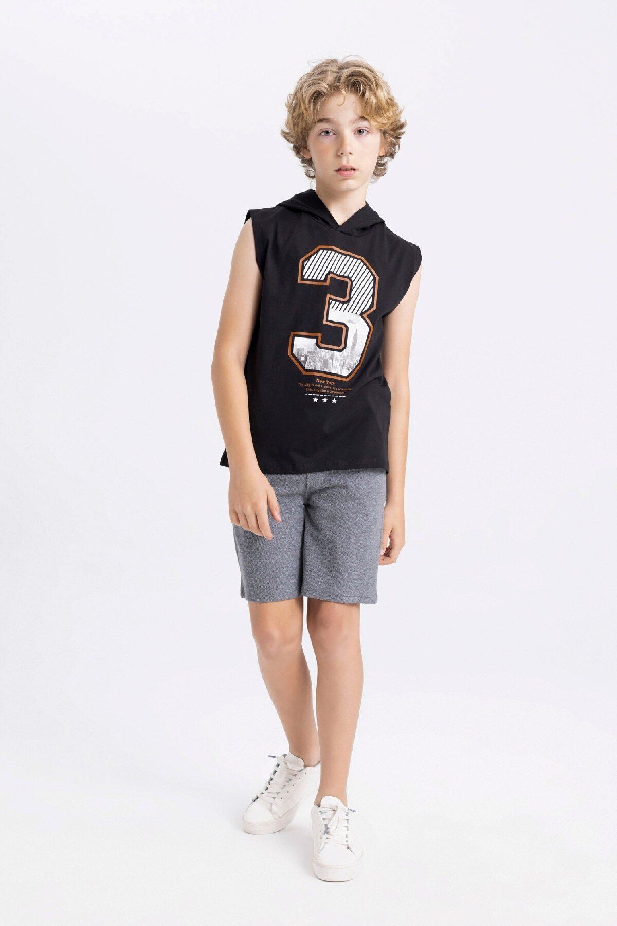 DeFacto-Boy's Undershirt - Hooded and Printed, C5102A824Sm 2