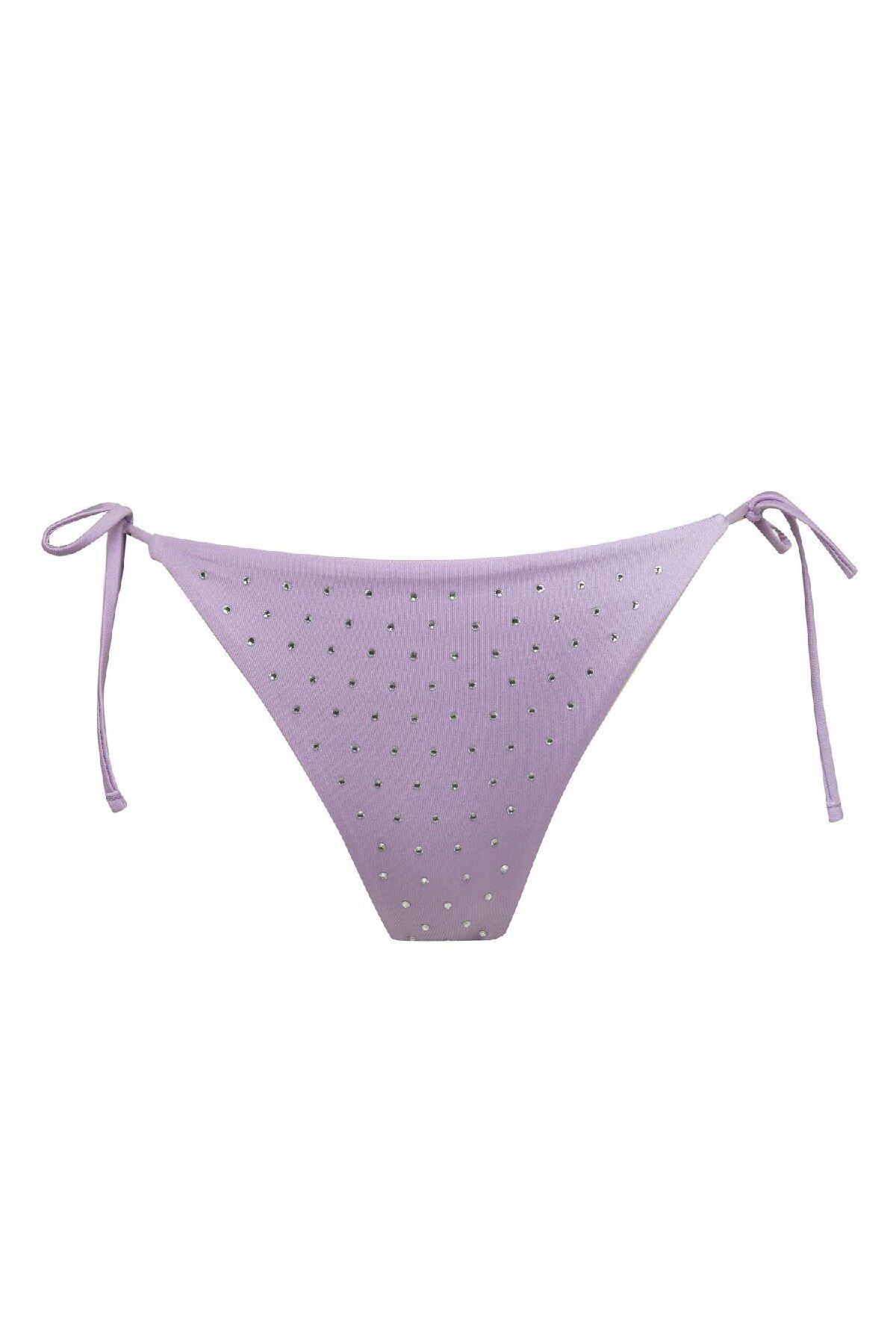 DeFacto-Regular Fit Patterned Lace Bikini Bottom-Fall in Love C4424Ax24Hs 1