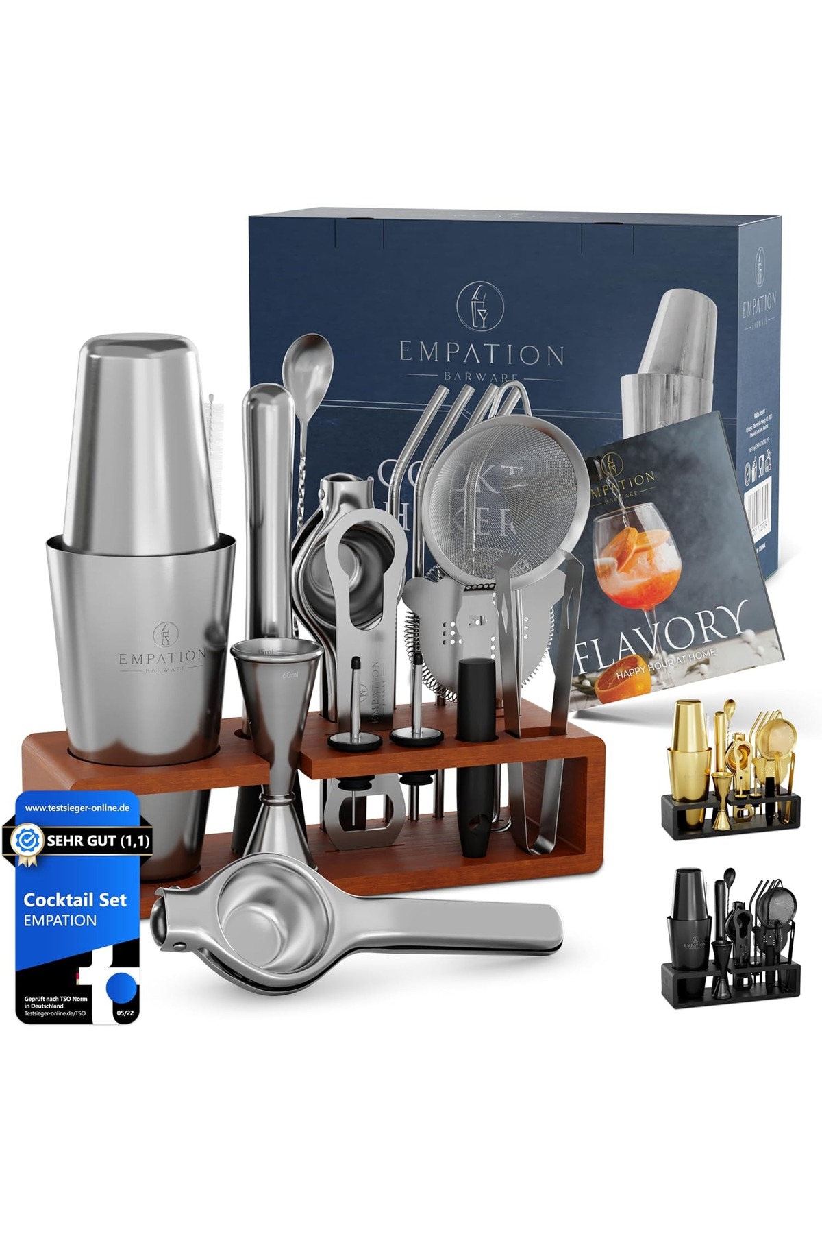 Parisian Cocktailshaker van RVS zwarte uitvoering - Online kopen